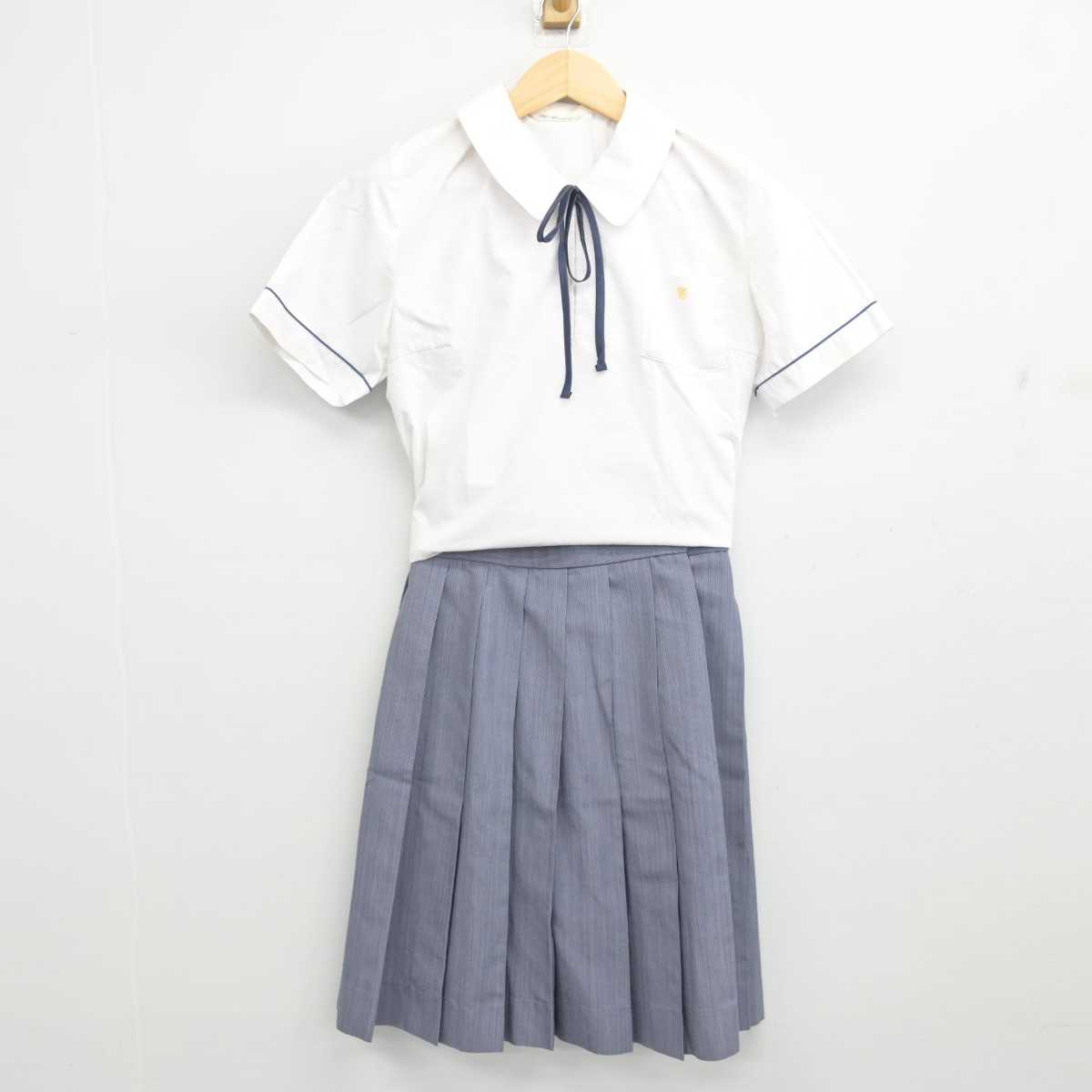 【中古】鹿児島県 武岡台高等学校 女子制服 3点 (シャツ・スカート) sf056930