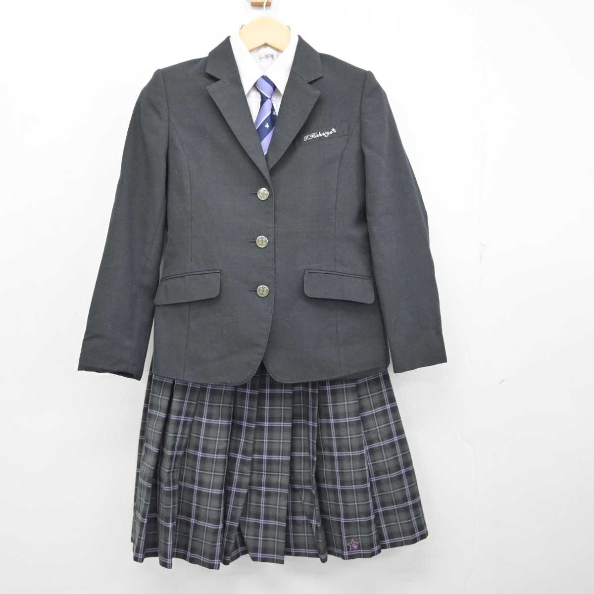 【中古】大阪府 大正白稜高等学校 女子制服 4点 (ブレザー・シャツ・スカート) sf057047