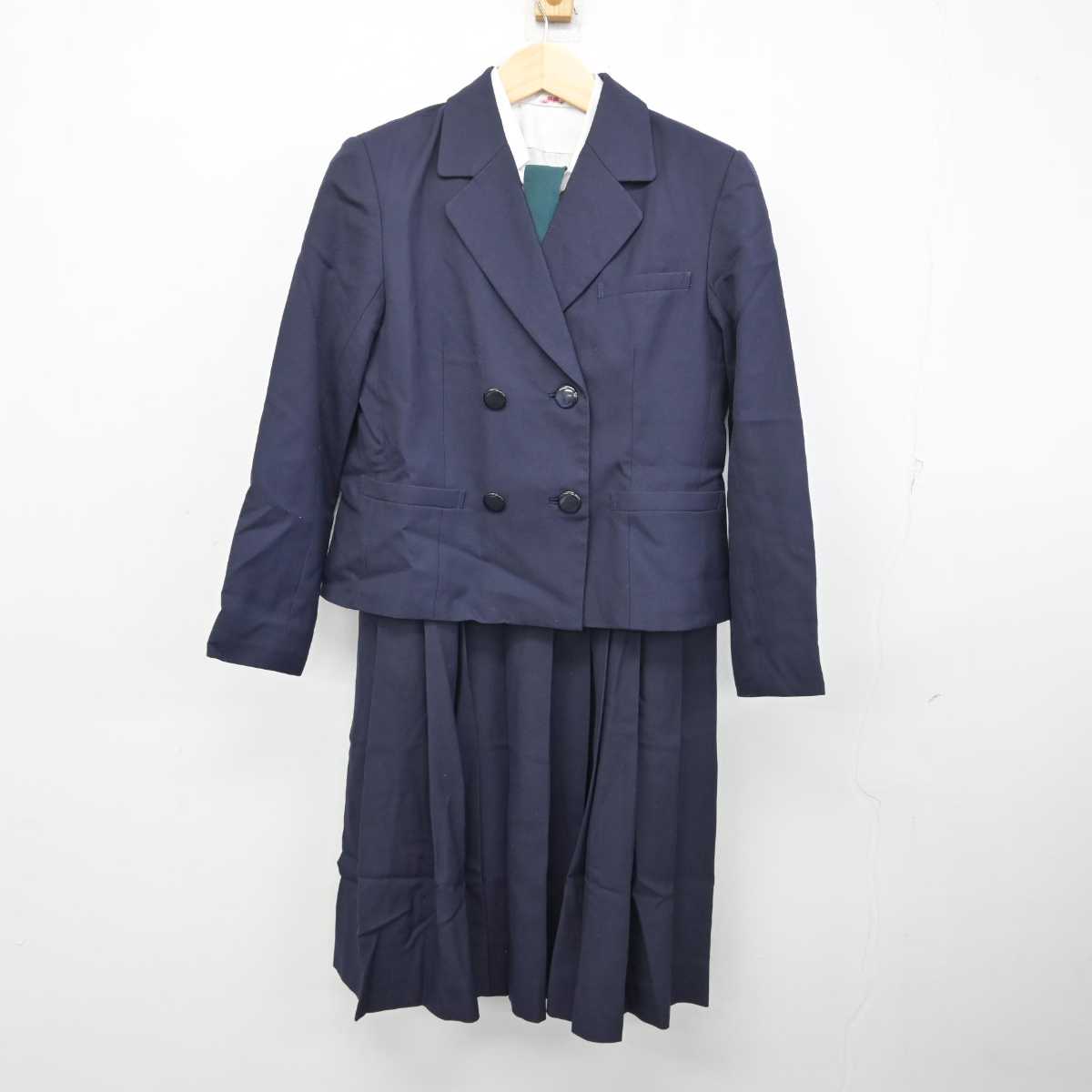 【中古】熊本県 済々黌高等学校 女子制服 4点 (ブレザー・ジャンパースカート・シャツ) sf057136