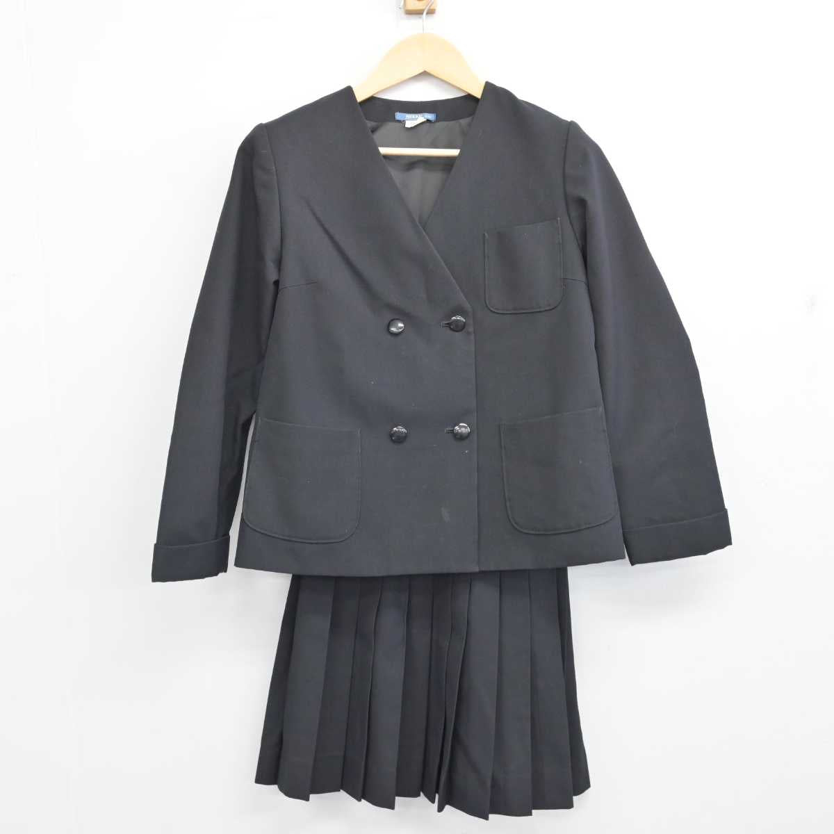 中古】滋賀県 草津中学校 女子制服 3点 (ブレザー・ニット
