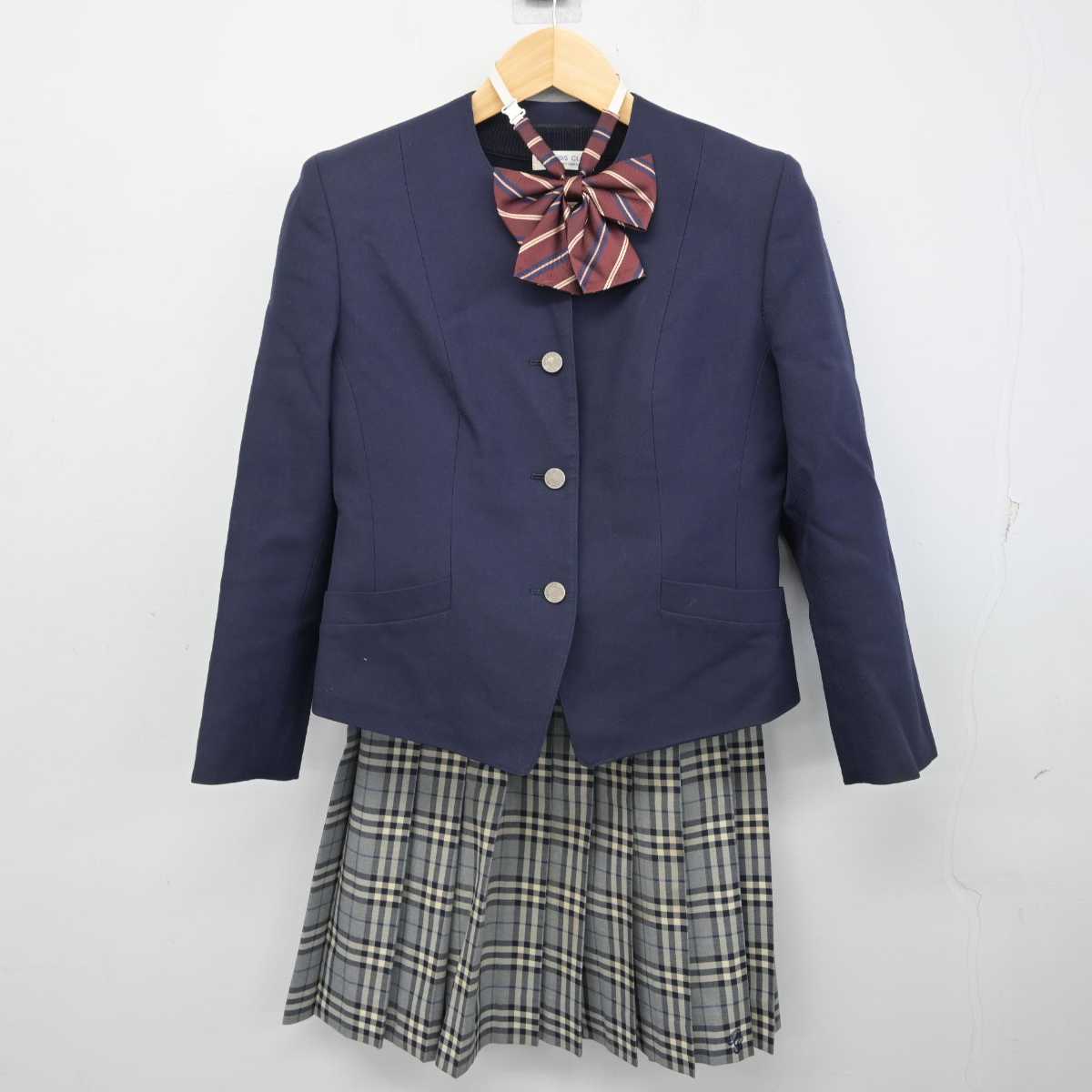 【中古】大阪府 大阪学院大学高等学校 女子制服 4点 (ブレザー・ニット・スカート) sf057289