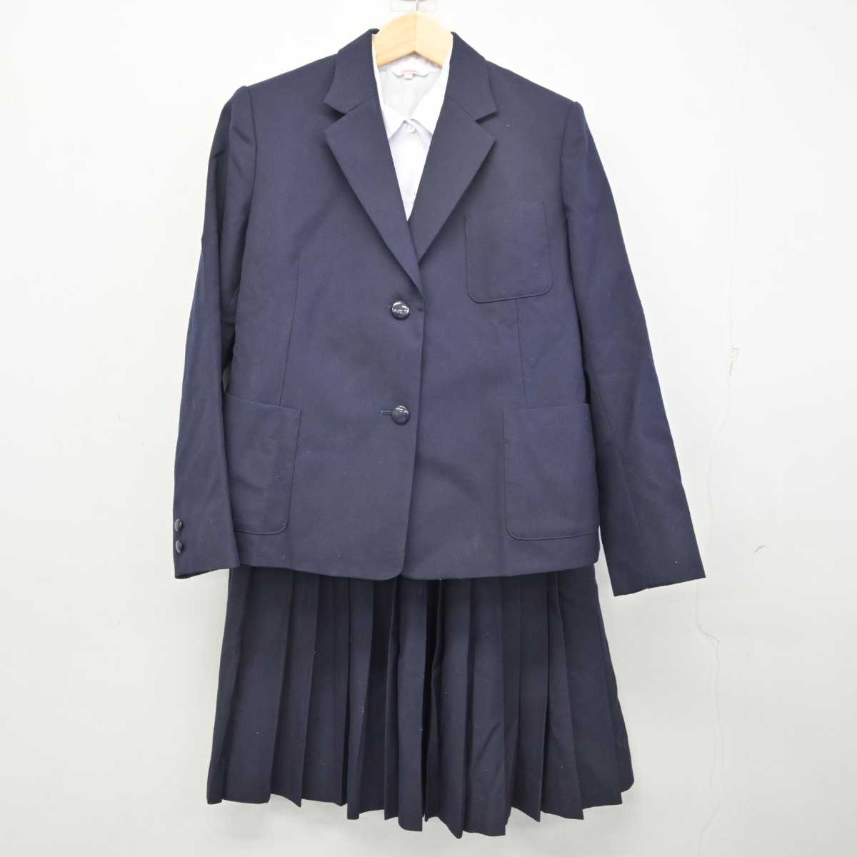 【中古】兵庫県 姫路商業高等学校 女子制服 4点 (ブレザー・ベスト・シャツ・スカート) sf057362