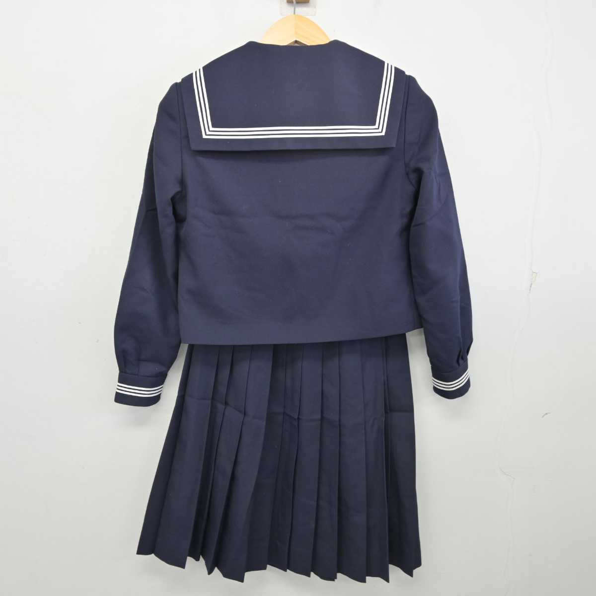 【中古】富山県 小杉中学校 女子制服 4点 (セーラー服・シャツ・スカート) sf057404