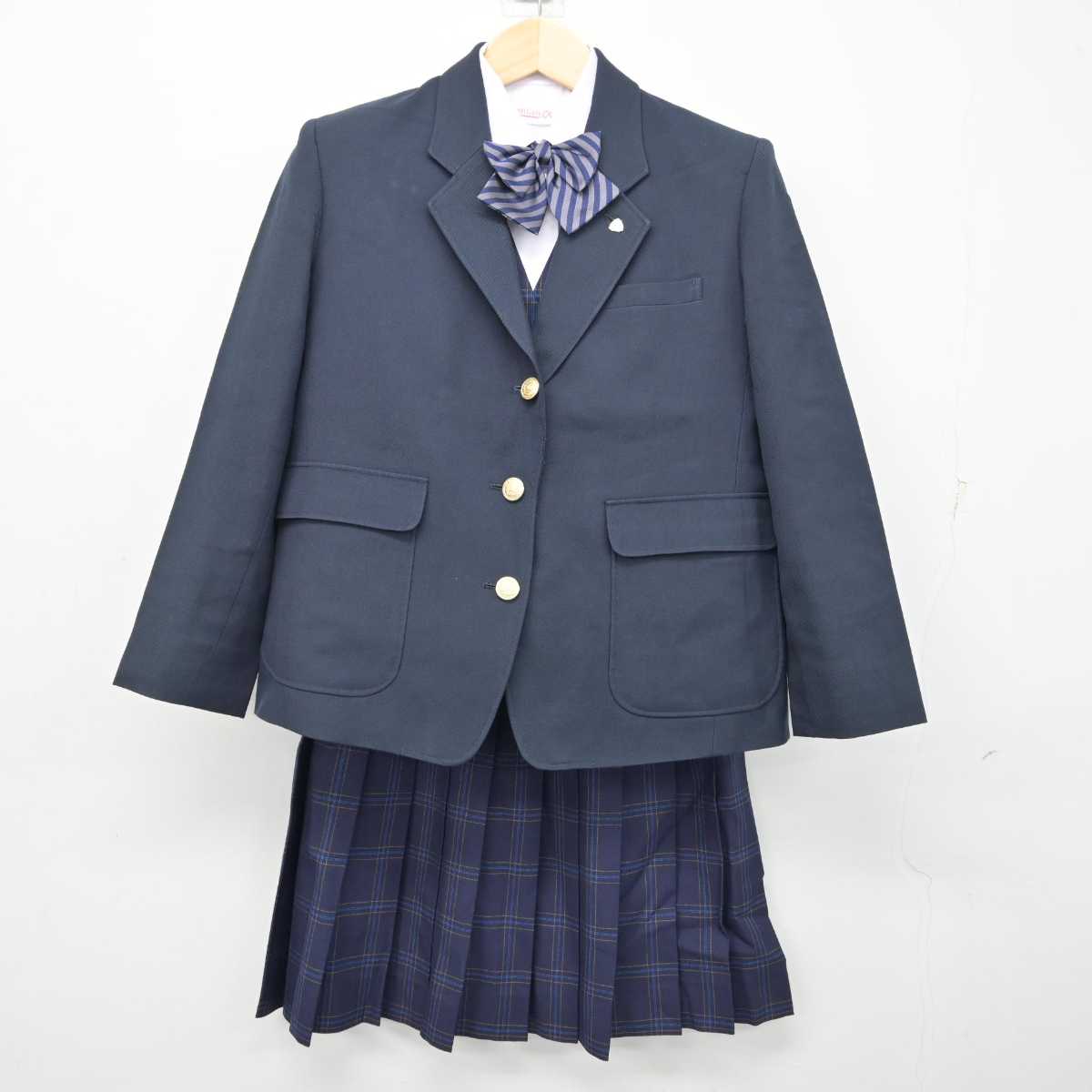 中古】兵庫県 三木高等学校 女子制服 6点 (ブレザー・ベスト・シャツ・スカート) sf057513 | 中古制服通販パレイド