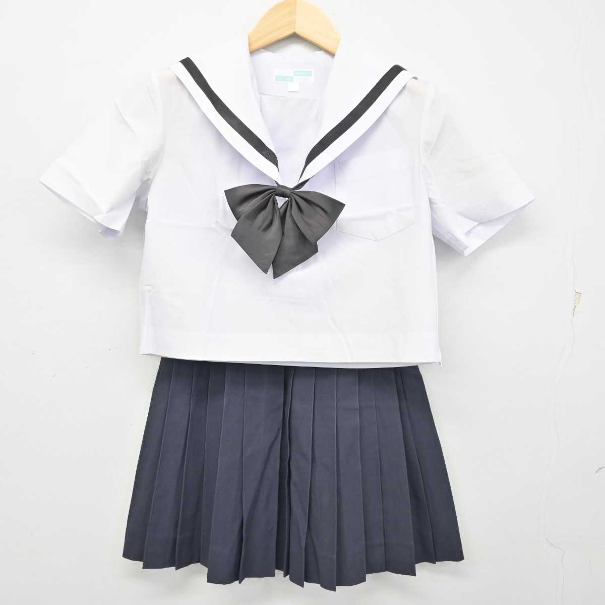 【中古】愛知県 名古屋西高等学校 女子制服 4点 (セーラー服・スカート) sf057541