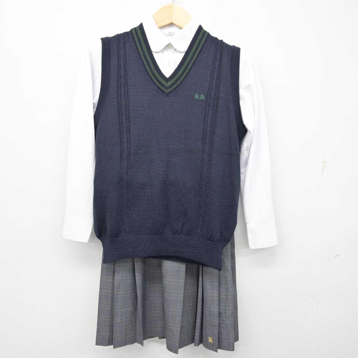 中古】京都府 向陽高等学校 女子制服 3点 (ニットベスト・シャツ・スカート) sf058152 | 中古制服通販パレイド