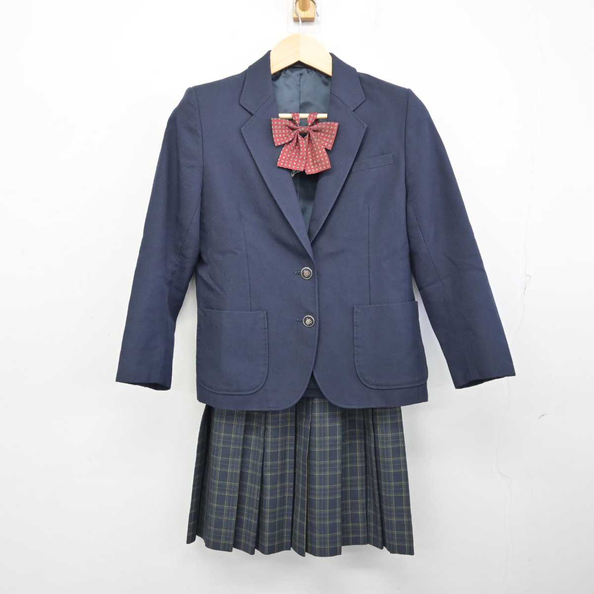 【中古】長野県 裾花中学校 女子制服 4点 (ブレザー・ベスト・スカート) sf058227