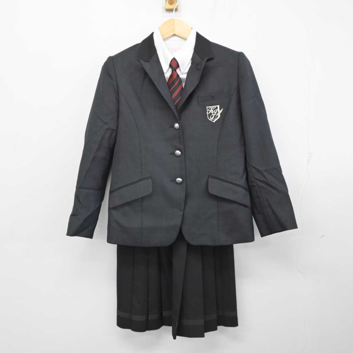 【中古】福岡県 九州国際大学付属高等学校 女子制服 4点 (ブレザー・シャツ・スカート) sf058361