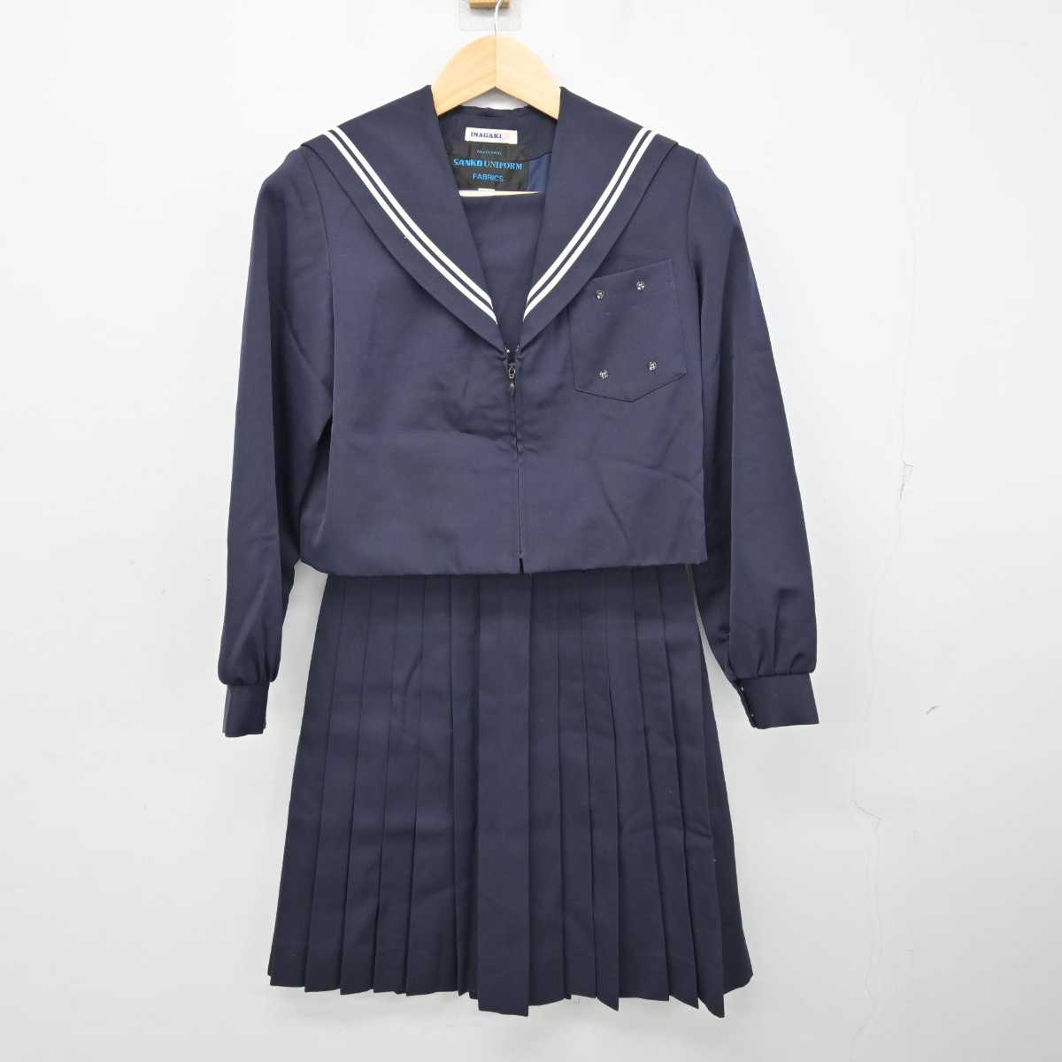 中古】愛知県 大治中学校 女子制服 2点 (セーラー服・スカート