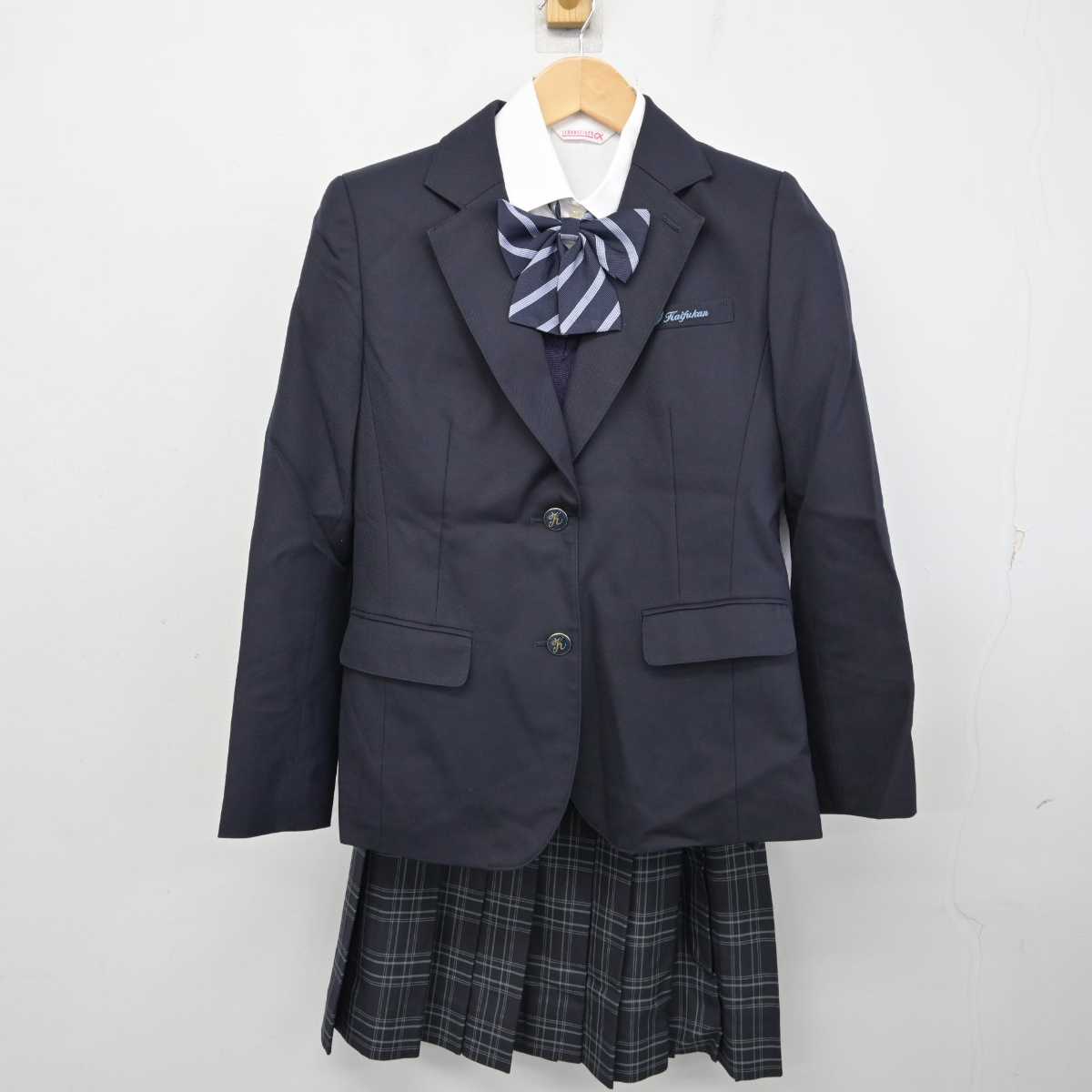 中古】大阪府 懐風館高等学校 女子制服 5点 (ブレザー・ニット・シャツ・スカート) sf058613 | 中古制服通販パレイド