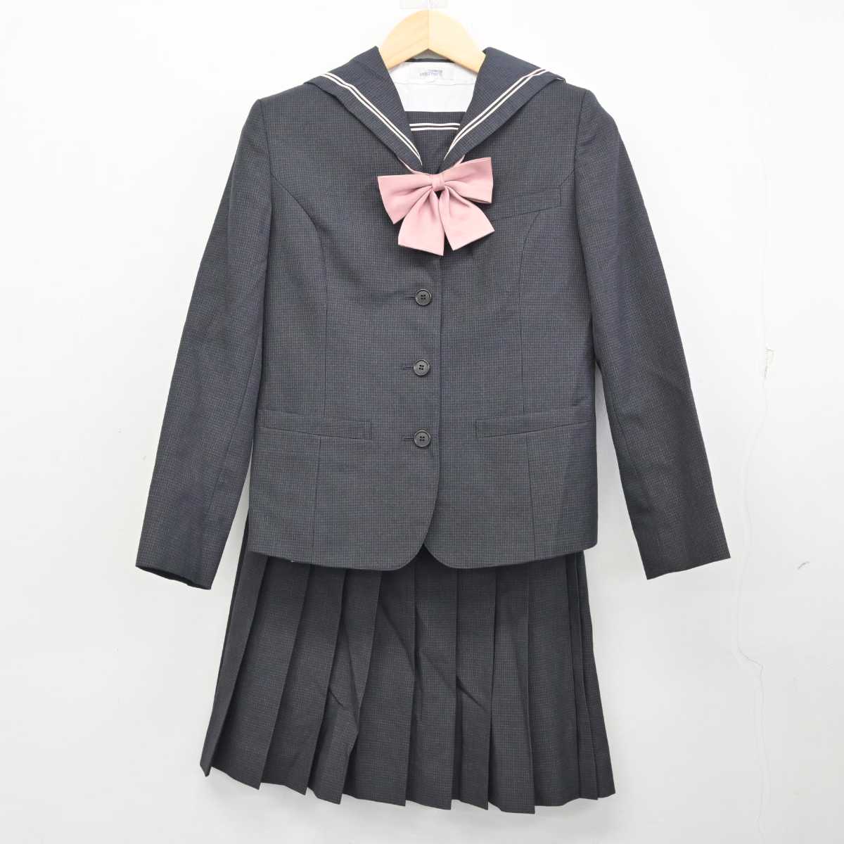 【中古】広島県 瀬戸内高等学校 女子制服 4点 (ブレザー・セーラー服・スカート) sf058675