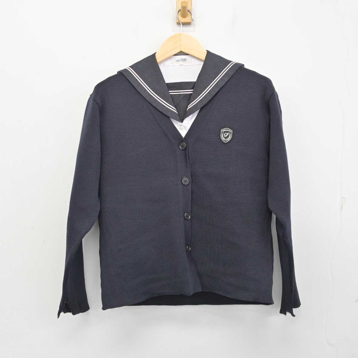 中古】広島県 瀬戸内高等学校 女子制服 2点 (ニット・セーラー服) sf058676 | 中古制服通販パレイド