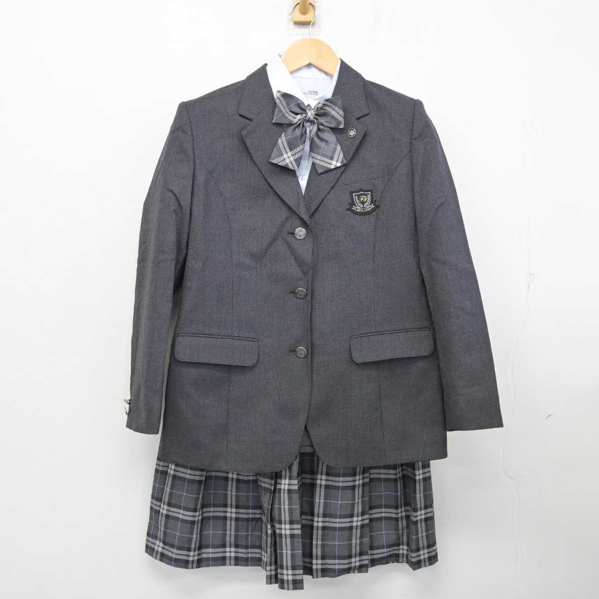 【中古】東京都 藤村女子高等学校 女子制服 6点 (ブレザー・シャツ・スカート) sf058708