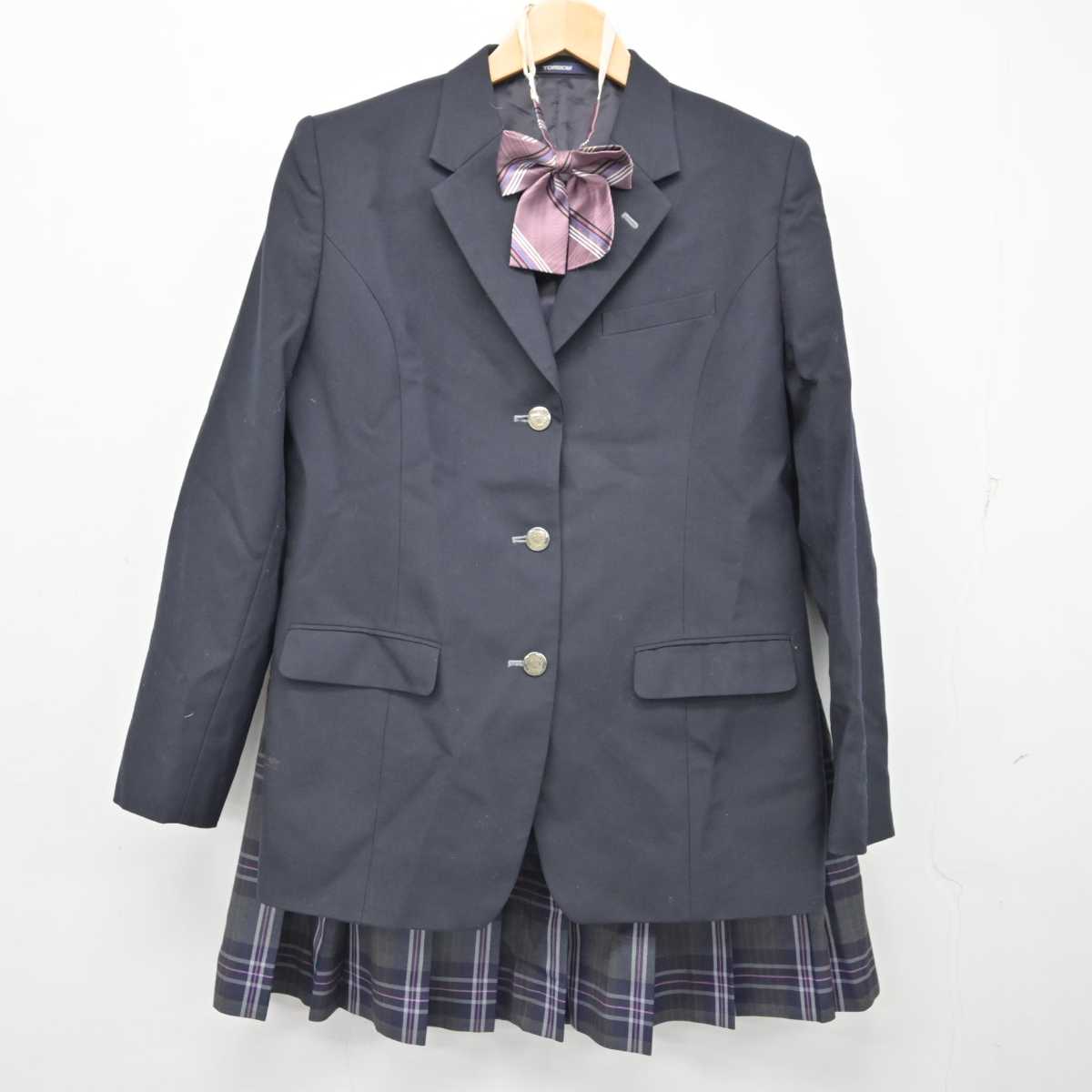 中古】北海道 北海道札幌あすかぜ高等学校 女子制服 4点 (ブレザー・ニット・スカート) sf058777 | 中古制服通販パレイド