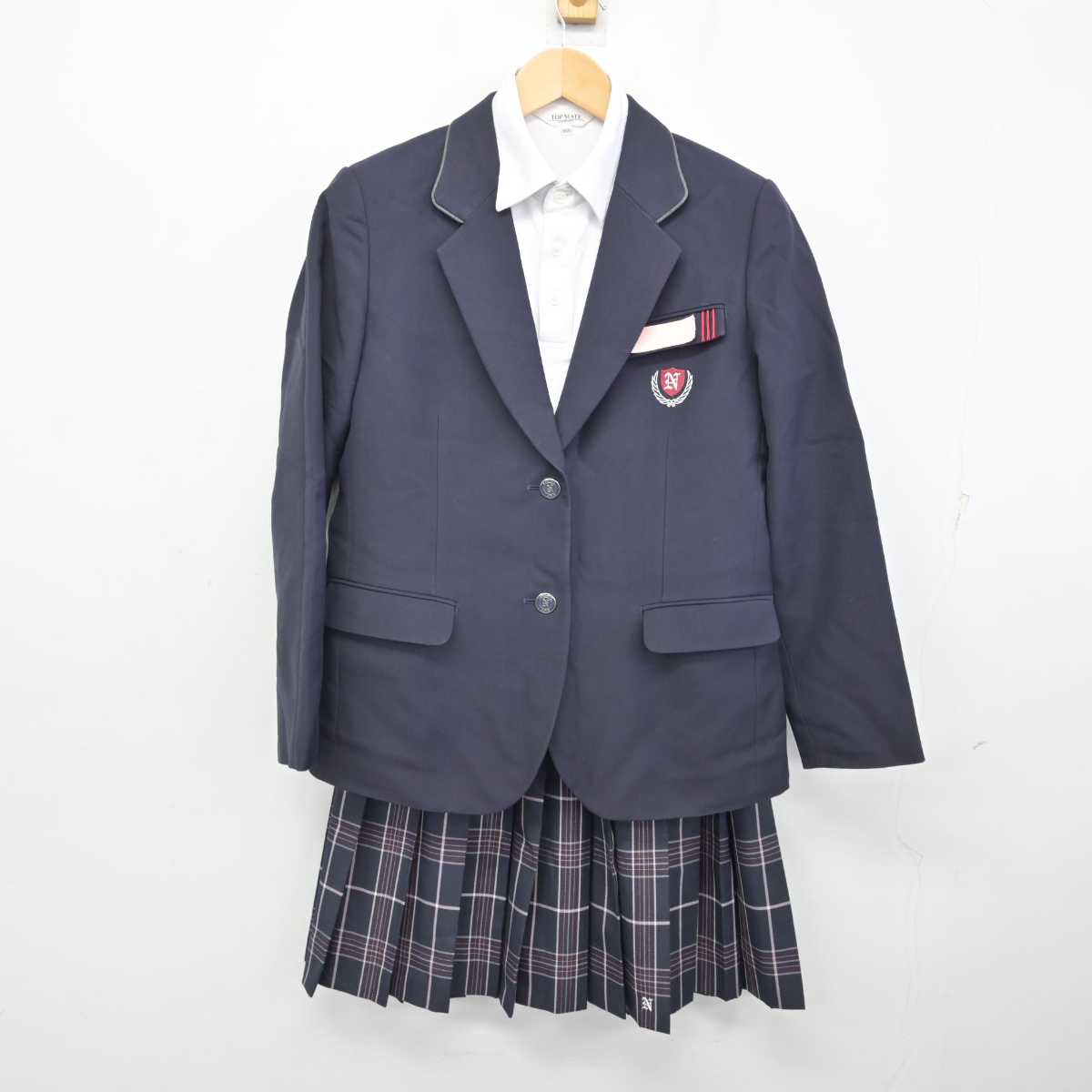 【中古】大阪府 長野中学校 女子制服 3点 (ブレザー・シャツ・スカート) sf059561