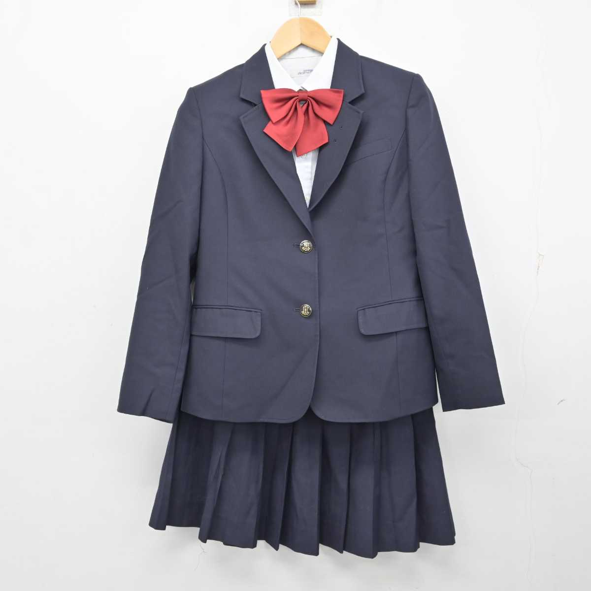 【中古】埼玉県 浦和実業学園高等学校 女子制服 4点 (ブレザー・シャツ・スカート) sf059745