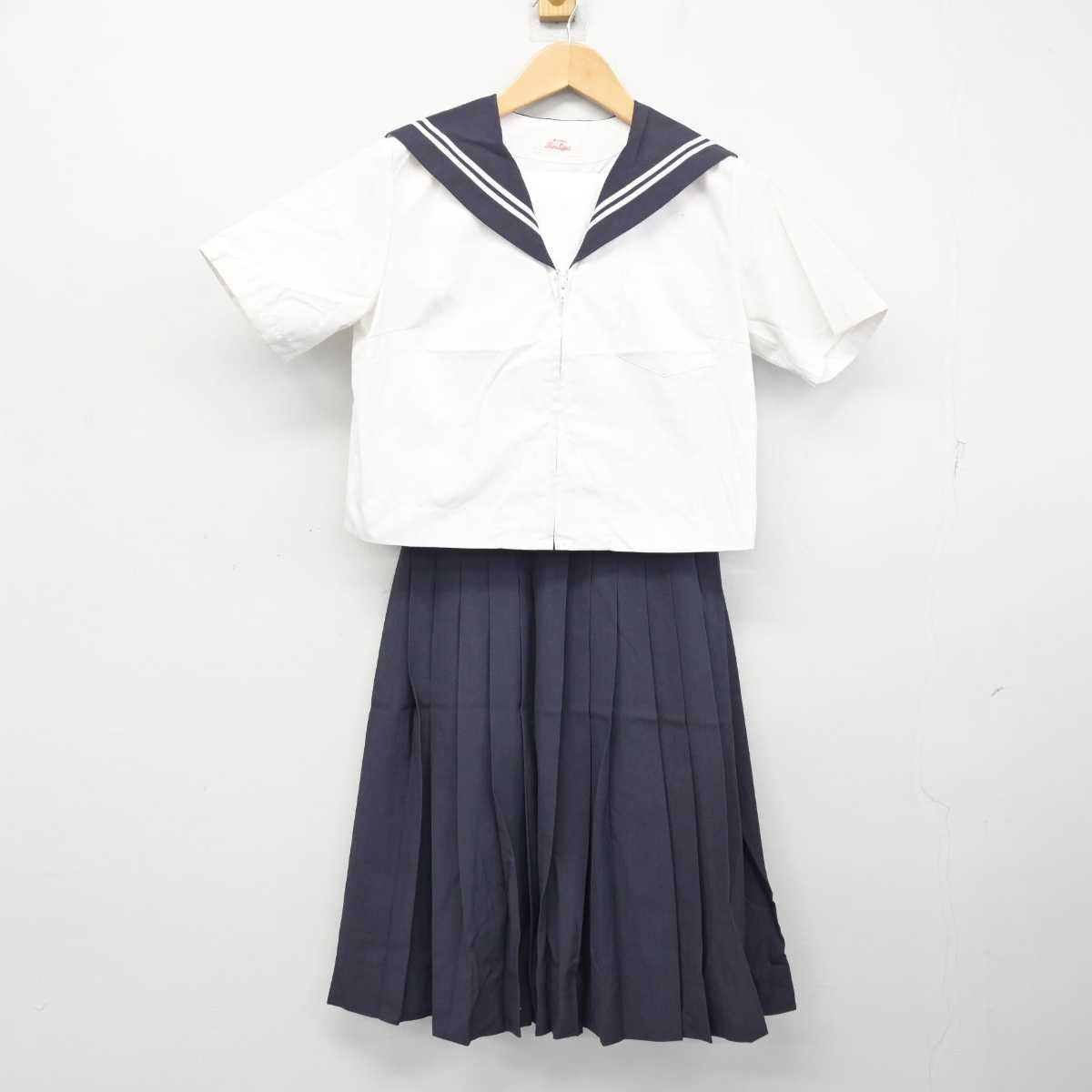 中古】愛知県 大治中学校 女子制服 3点 (セーラー服・スカート