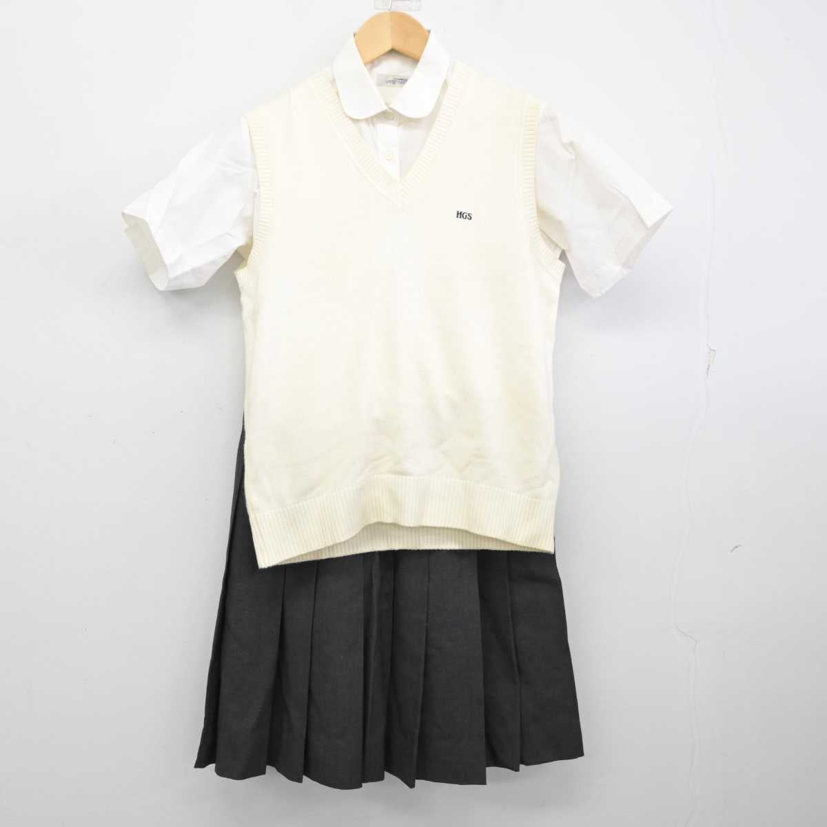 中古】北海道 北海学園札幌高等学校 女子制服 3点 (ニットベスト・シャツ・スカート) sf059863 | 中古制服通販パレイド