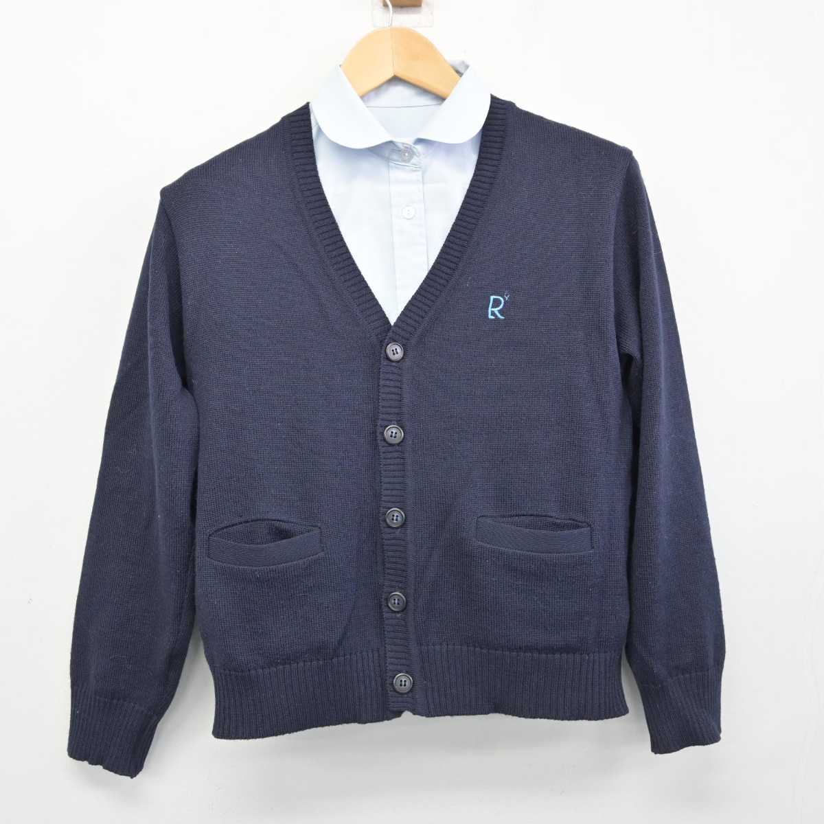中古】京都府 京都両洋高等学校 女子制服 3点 (ニット・シャツ
