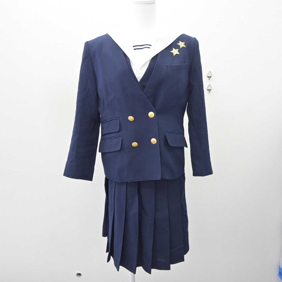 中古】岡山県 就実高等学校 女子制服 4点 (ブレザー・シャツ・ベスト・スカート) sf060085 | 中古制服通販パレイド