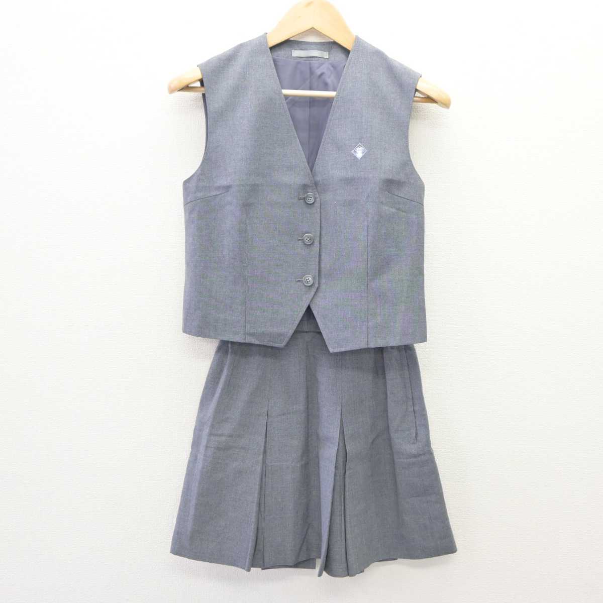 【中古】埼玉県 大宮武蔵野高等学校 女子制服 2点 (ベスト・スカート) sf060206