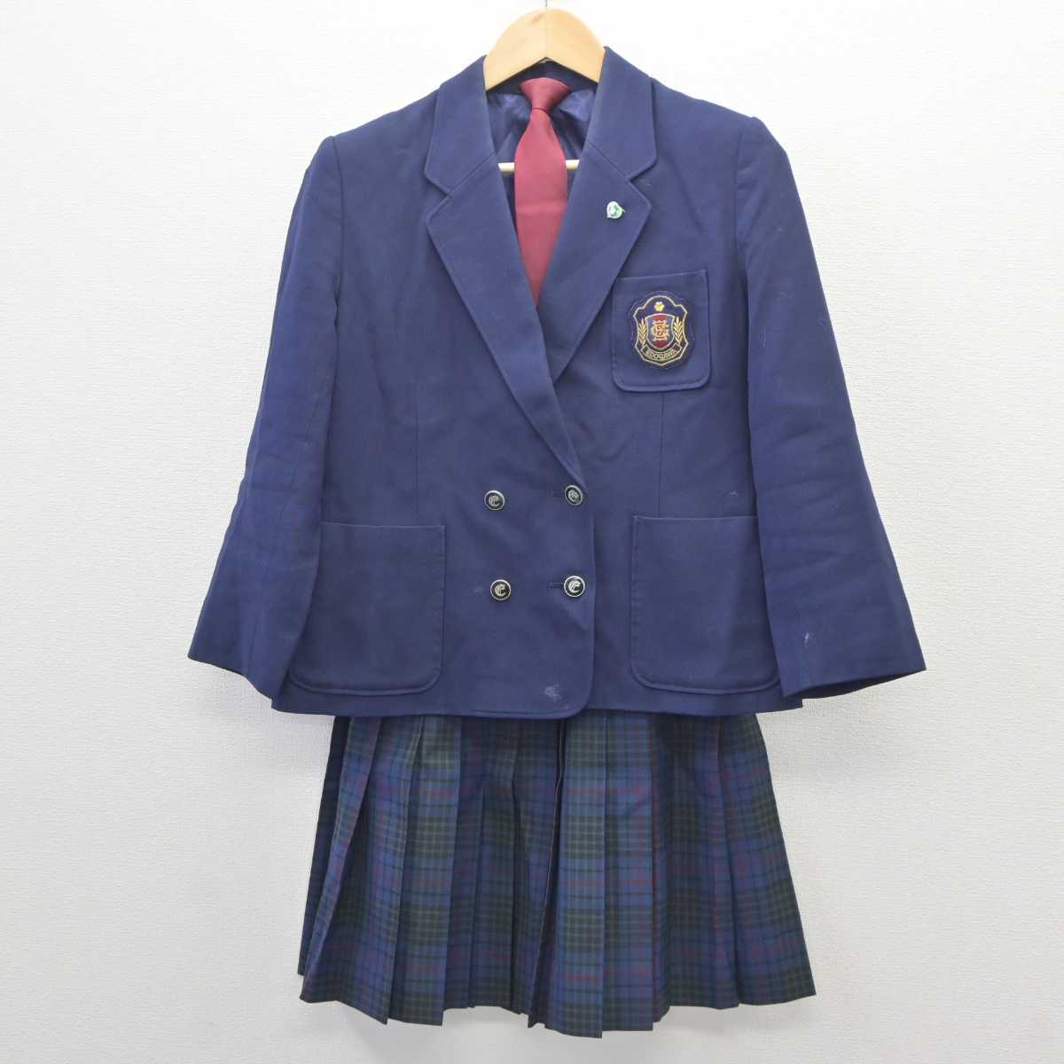 【中古】東京都 江戸川女子中学校・高等学校 女子制服 4点 (ブレザー・スカート) sf060639