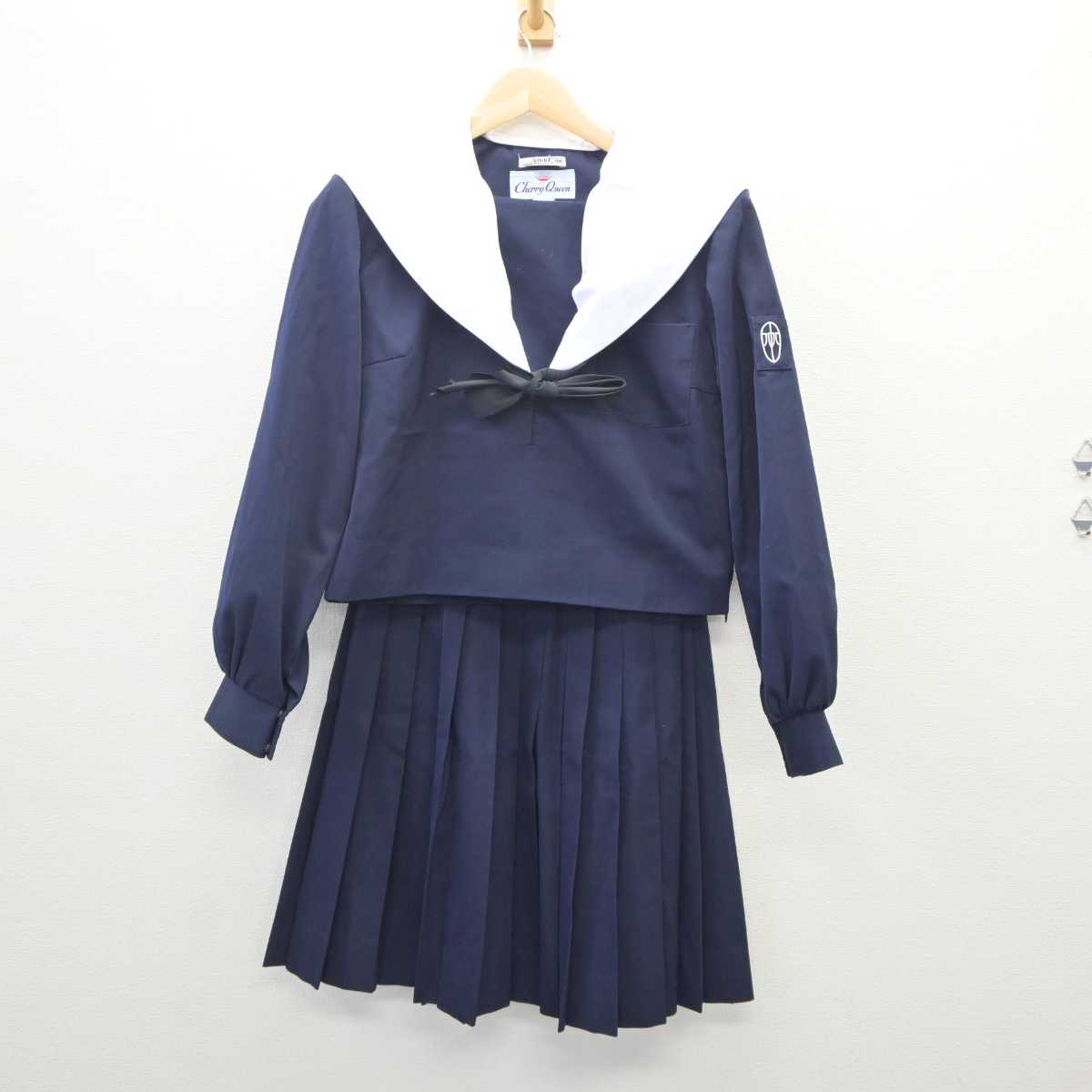 中古】愛知県 安城北中学校 女子制服 3点 (セーラー服・スカート) sf060662 | 中古制服通販パレイド