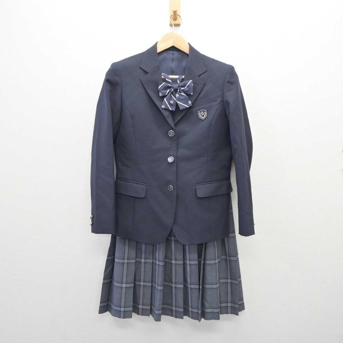 中古】茨城県 石岡第一高等学校 女子制服 4点 (ブレザー・スカート 