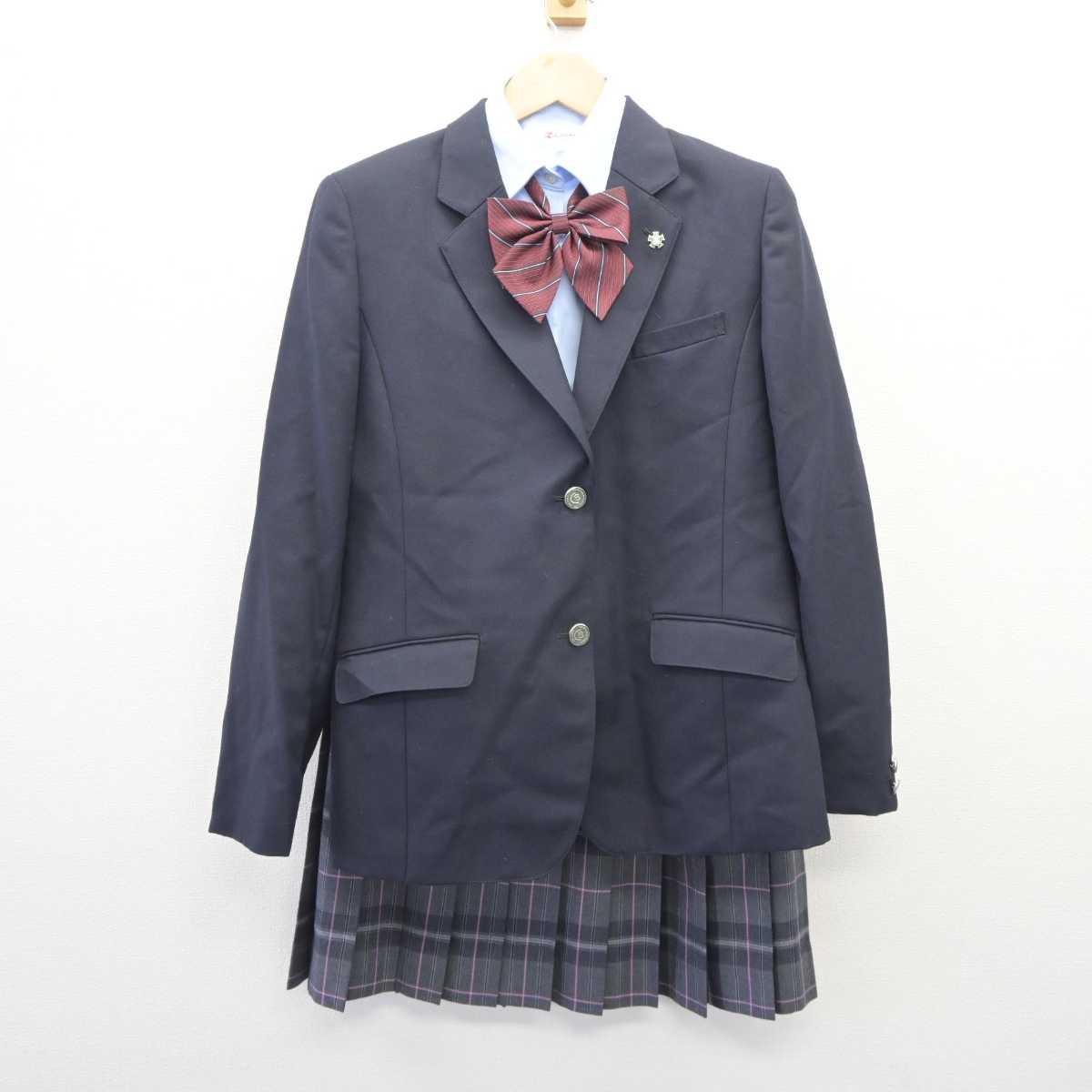 【中古】東京都 大森高等学校 女子制服 5点 (ブレザー・シャツ・スカート) sf060797