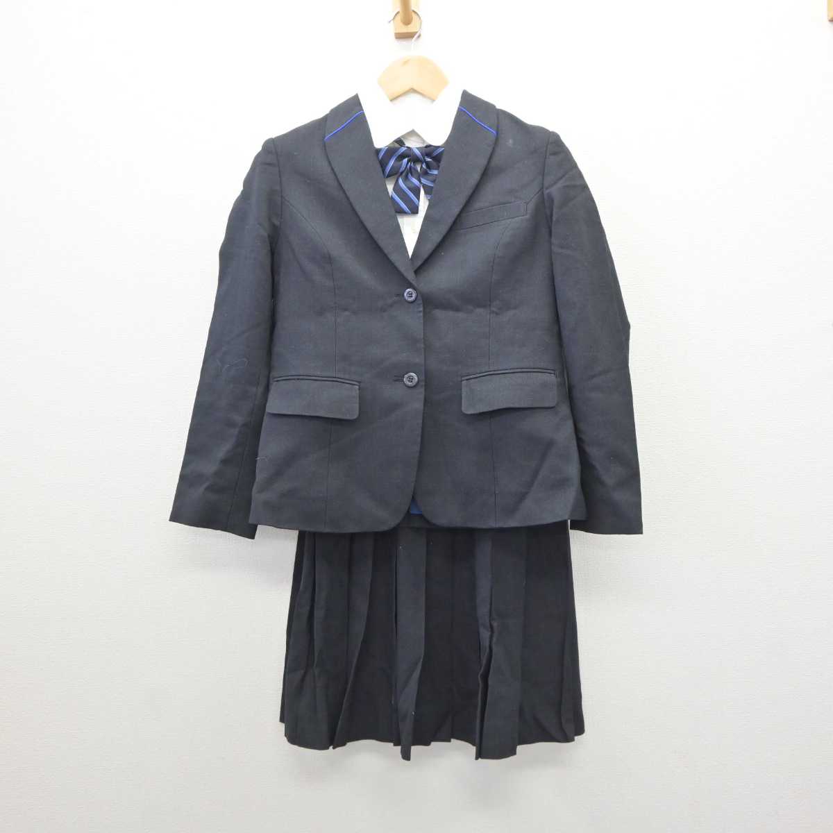 中古】東京都 三田国際学園高等学校 女子制服 4点 (ブレザー・シャツ