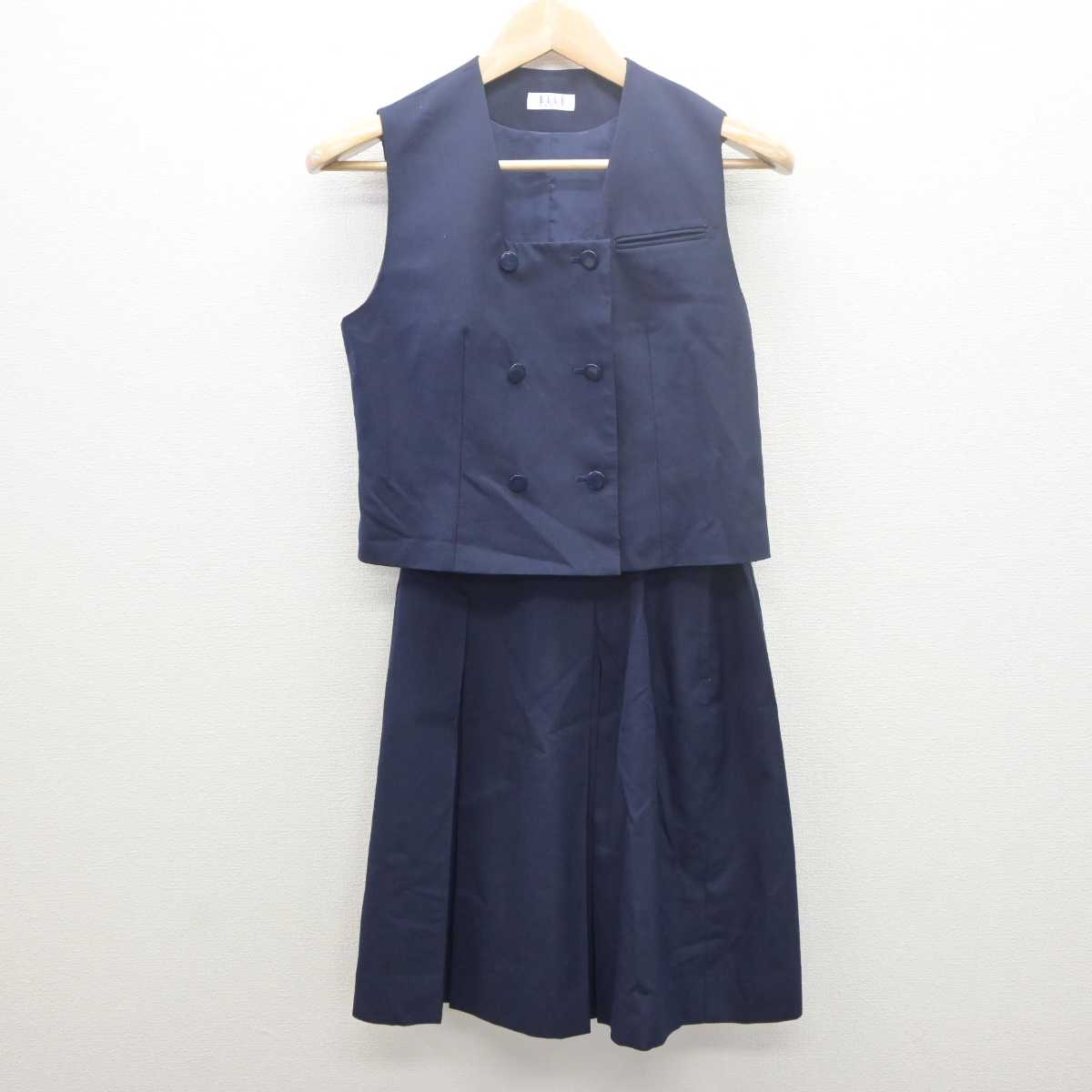 【中古】埼玉県 川越女子高等学校 女子制服 2点 (ベスト・スカート) sf061361