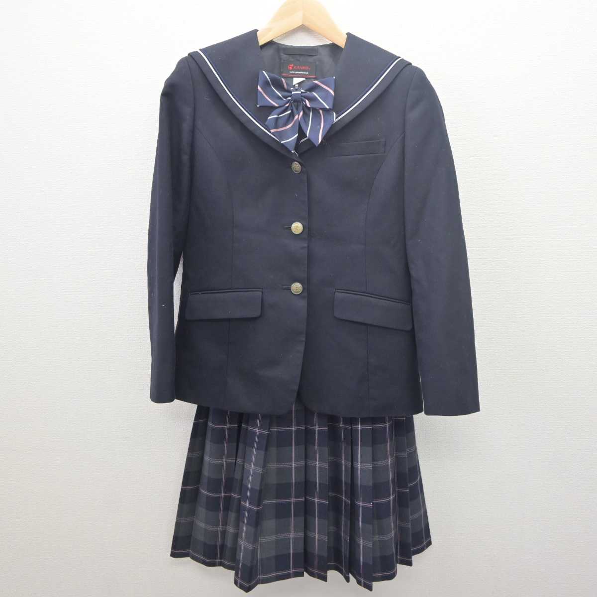 花奈@プロフ必読 制服ブレザー 中古】千葉県 花見川中学校 女子制服 4点 (ブレザー・スカート