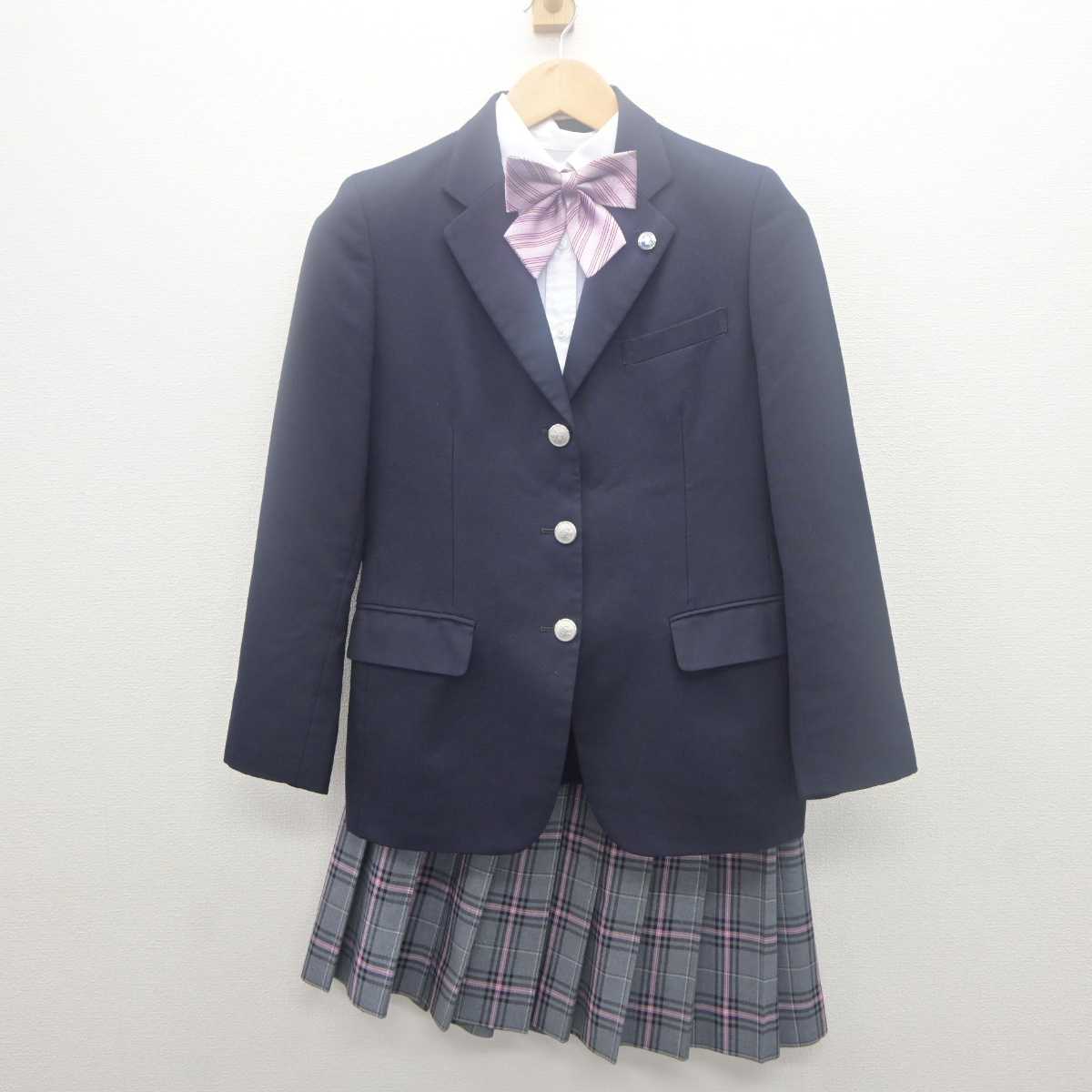 中古】東京都 クラーク記念国際高等学校 女子制服 6点 (ブレザー 