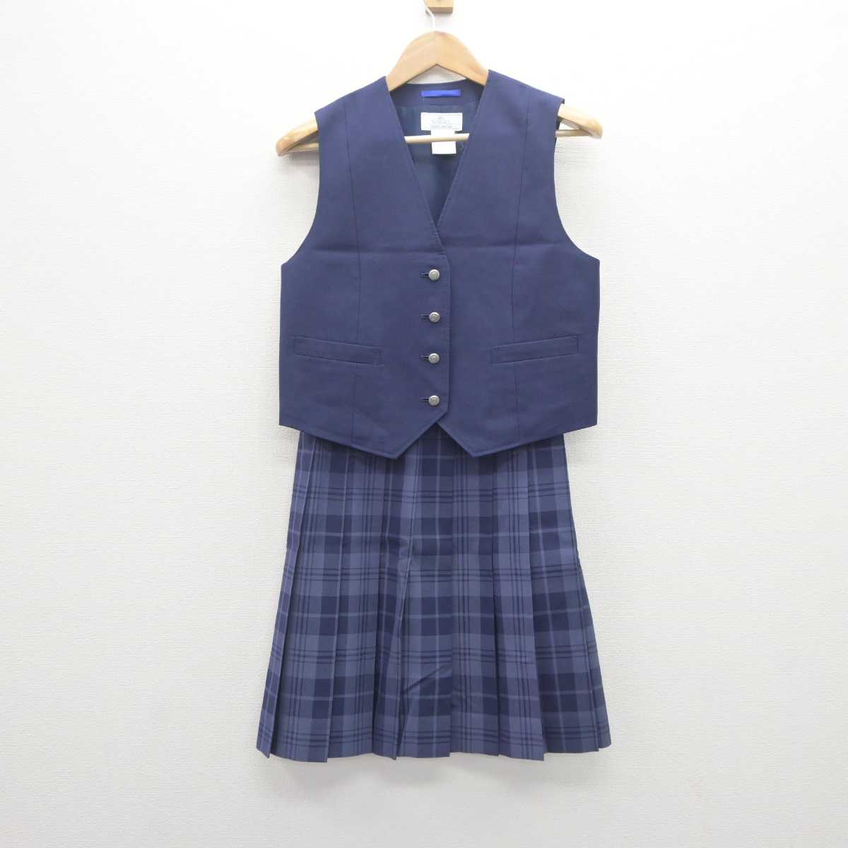 中古】栃木県 白鴎大学足利高等学校 女子制服 2点 (ベスト