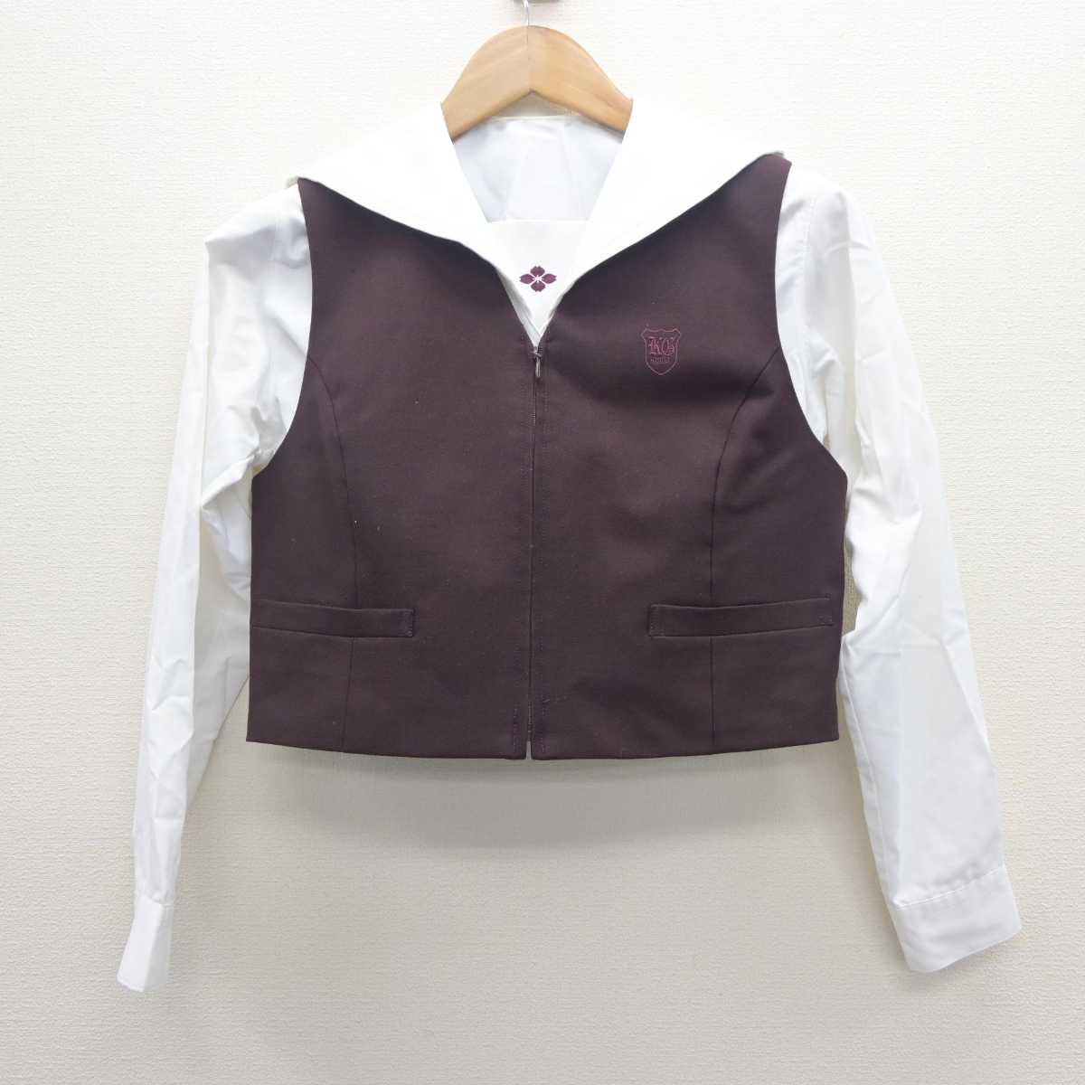 中古】群馬県 共愛学園高等学校 女子制服 2点 (ベスト・ブラウス) sf062690 | 中古制服通販パレイド