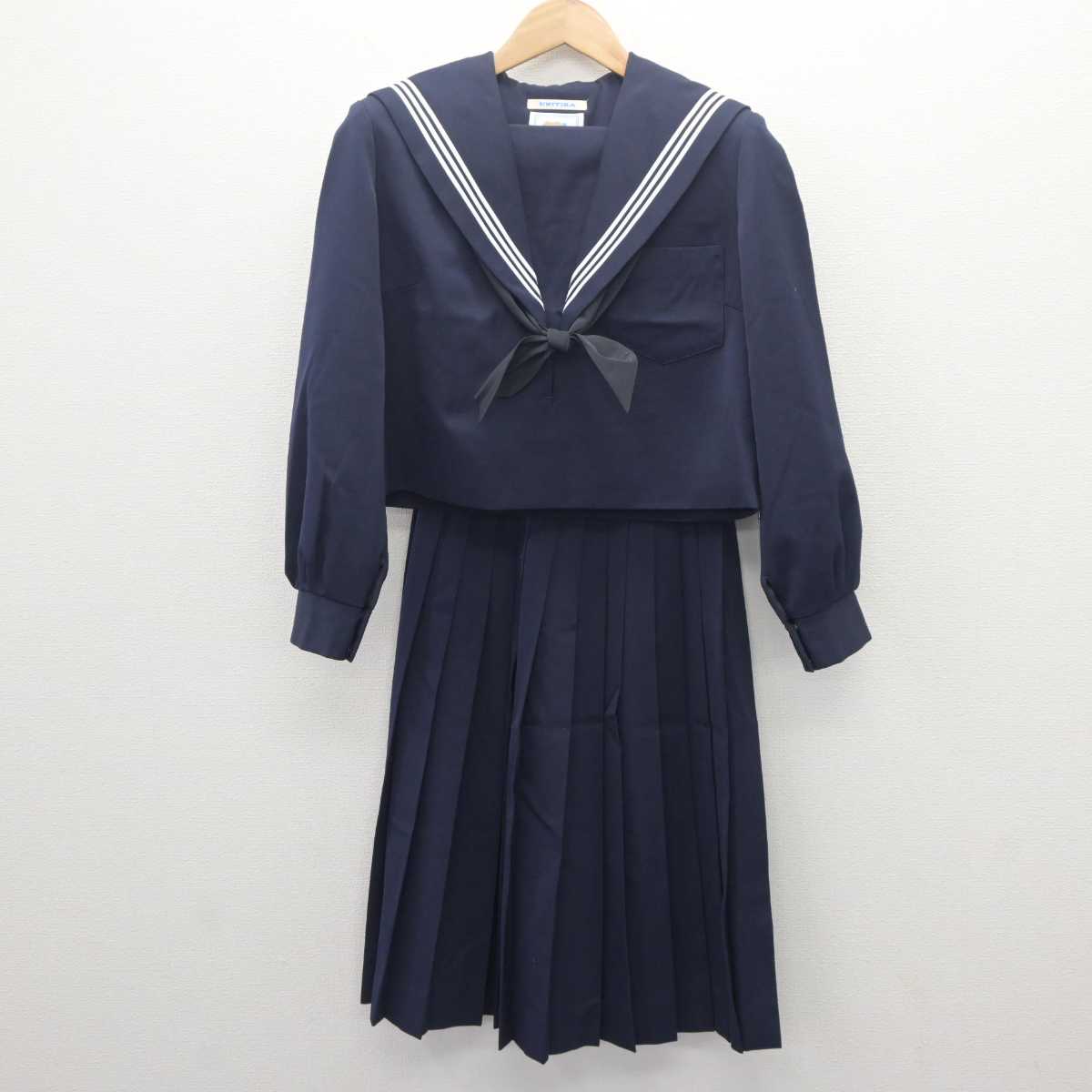 中古】岐阜県 日新中学校 女子制服 3点 (セーラー服・スカート) sf062747 | 中古制服通販パレイド