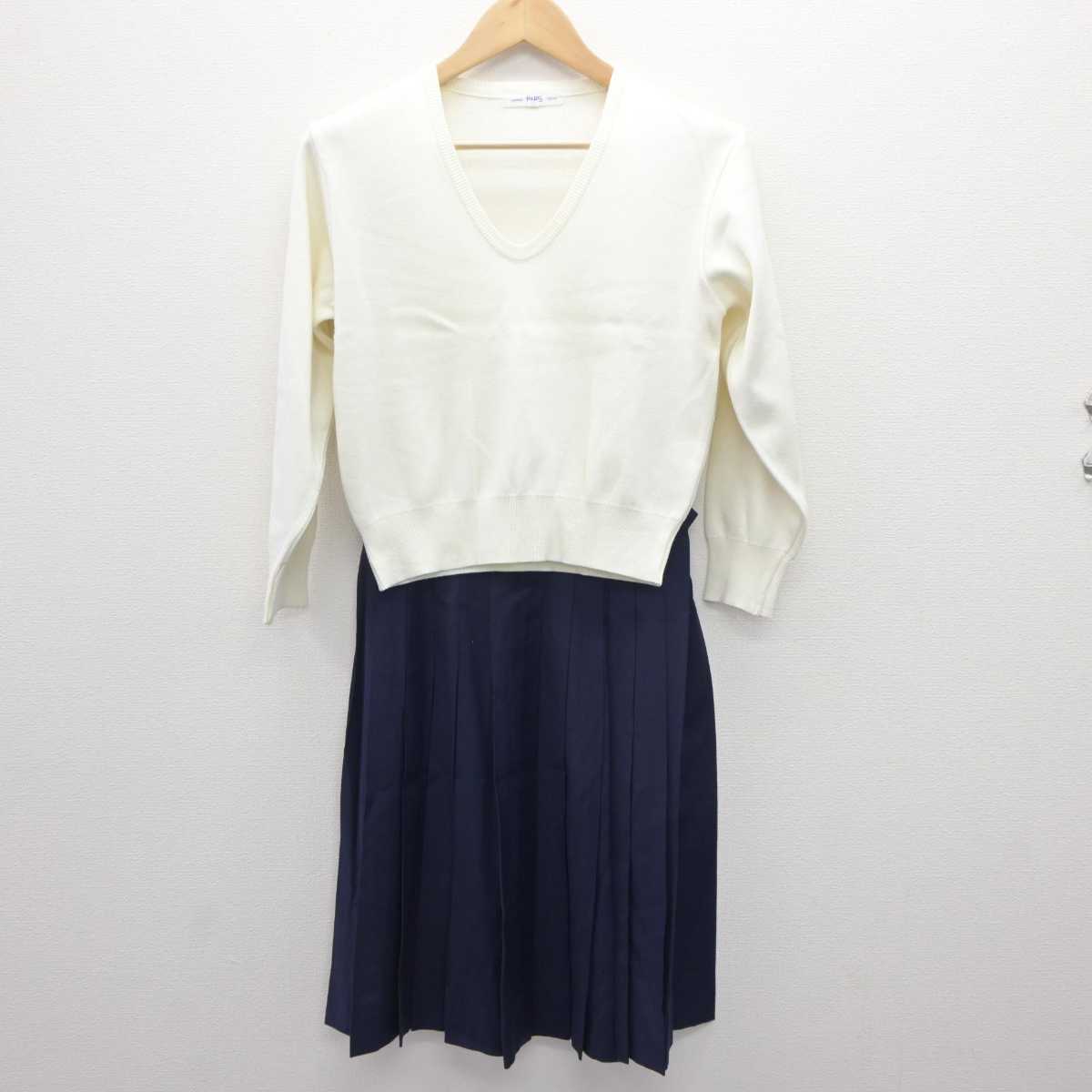 中古】東京都 大妻中学高等学校 女子制服 2点 (ニット・スカート 中古】東京都 大妻中学高等学校 女子制服 2点 (ニット・スカート