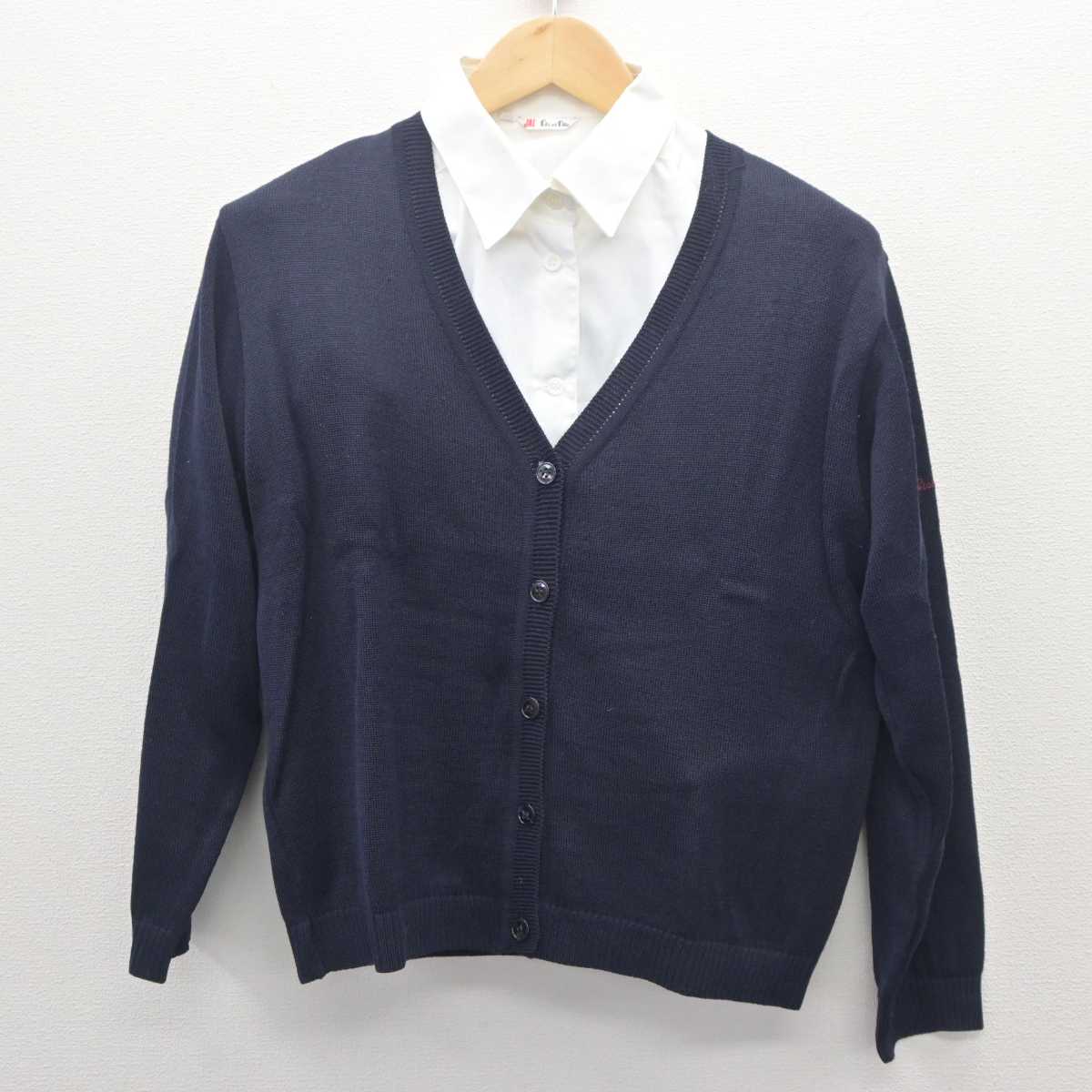 中古】大阪府 履正社中学校 女子制服 2点 (ニット・シャツ