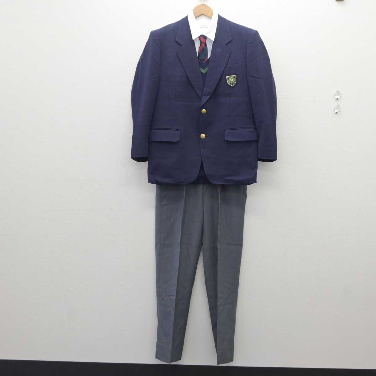 中古】埼玉県 川越南高等学校 男子制服 5点 (ブレザー・ニット・シャツ・ズボン) sf062813 | 中古制服通販パレイド