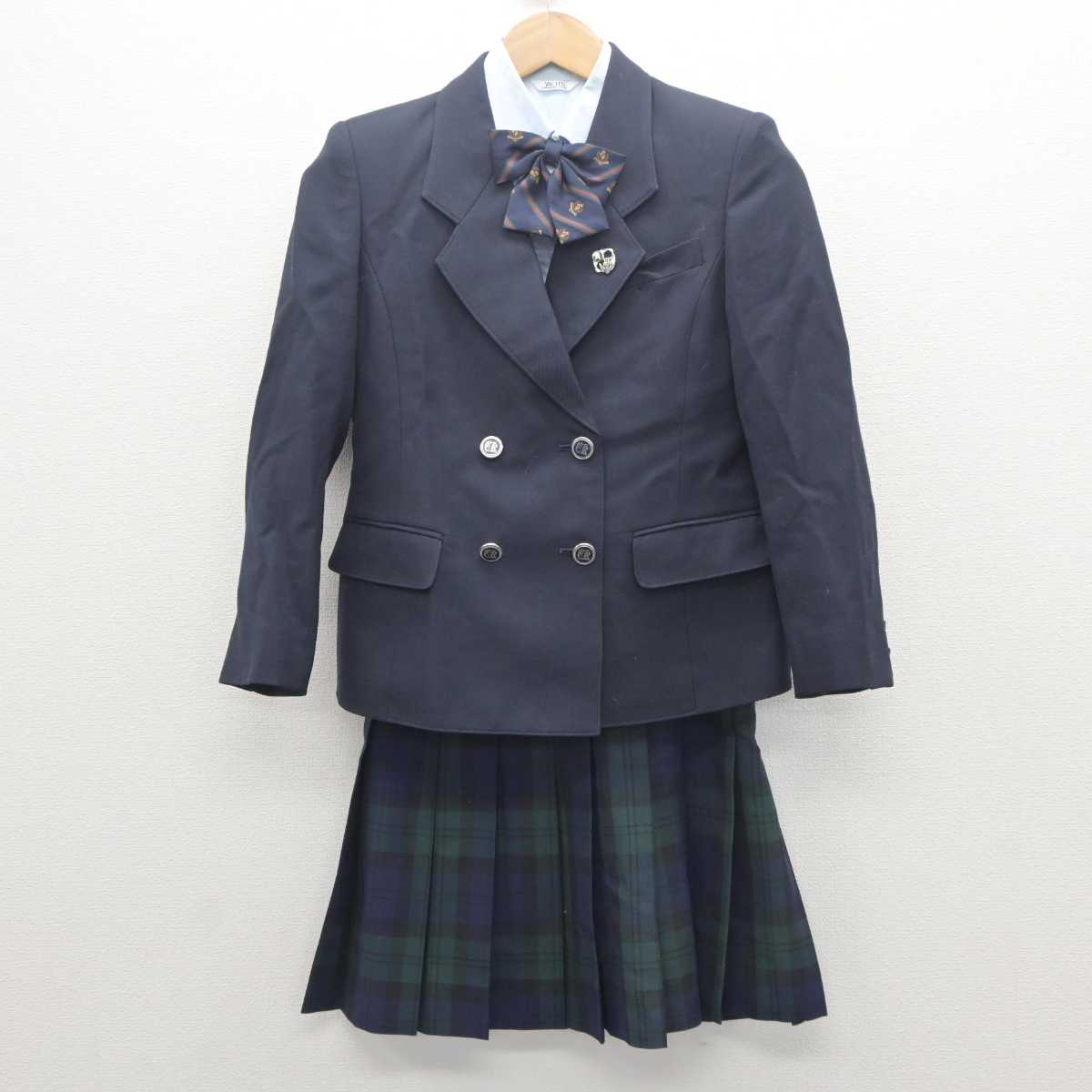 中古】千葉県 千葉敬愛高等学校 女子制服 5点 (ブレザー・シャツ