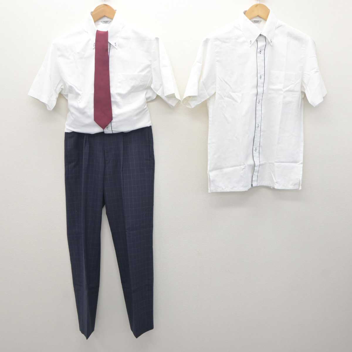 【中古】宮城県 聖和学園高等学校 男子制服 4点 (シャツ・ズボン) sf062855