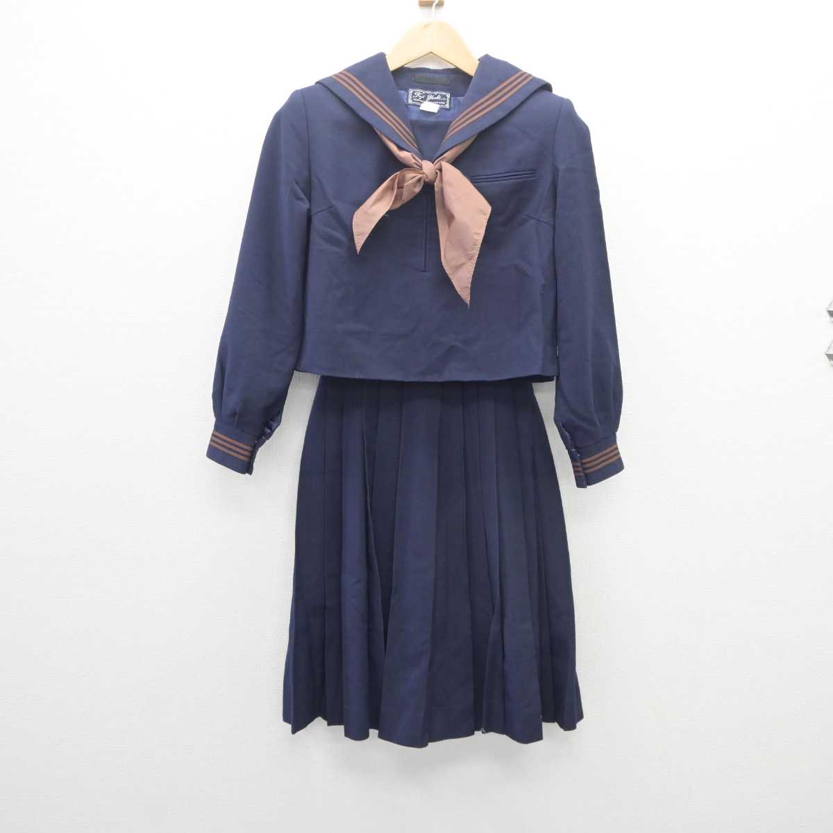 中古】茨城県 岩間中学校 女子制服 3点 (セーラー服・スカート) sf062879 | 中古制服通販パレイド