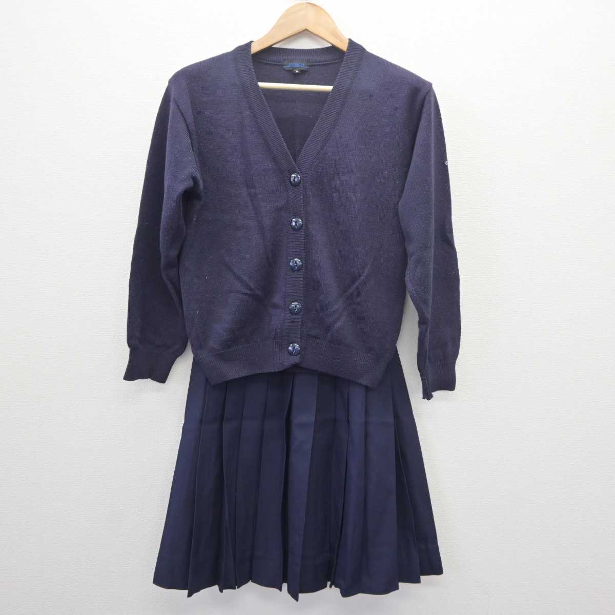 【中古】栃木県 真岡女子高等学校 女子制服 2点 (ニット・スカート) sf063038