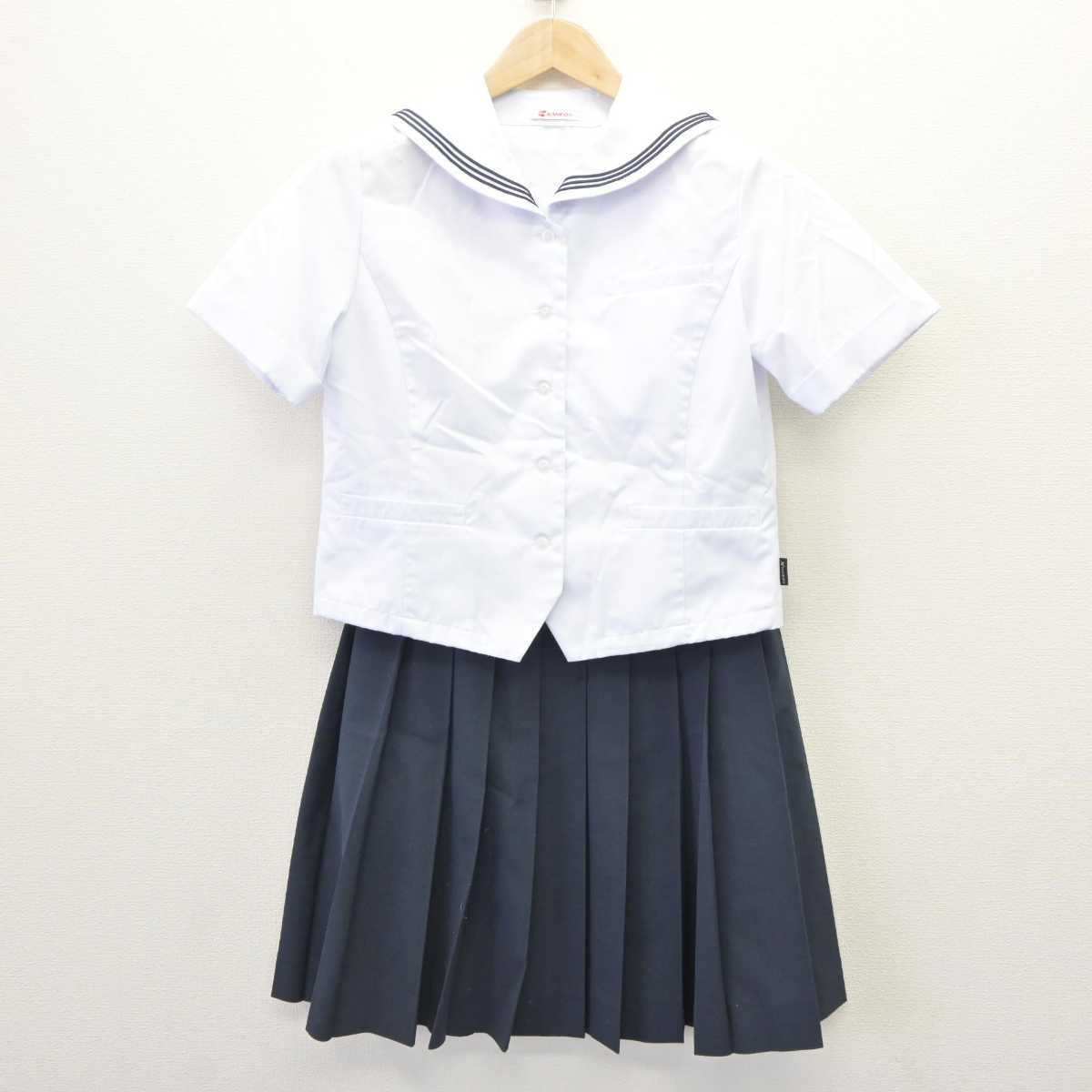 【中古】福井県 北陸高等学校 女子制服 2点 (セーラー服・スカート) sf063486