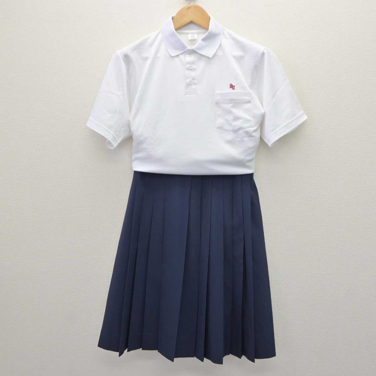 中古】茨城県 勝田第三中学校 女子制服 2点 (シャツ・スカート 中古】茨城県 勝田第三中学校 女子制服 2点 (シャツ・スカート