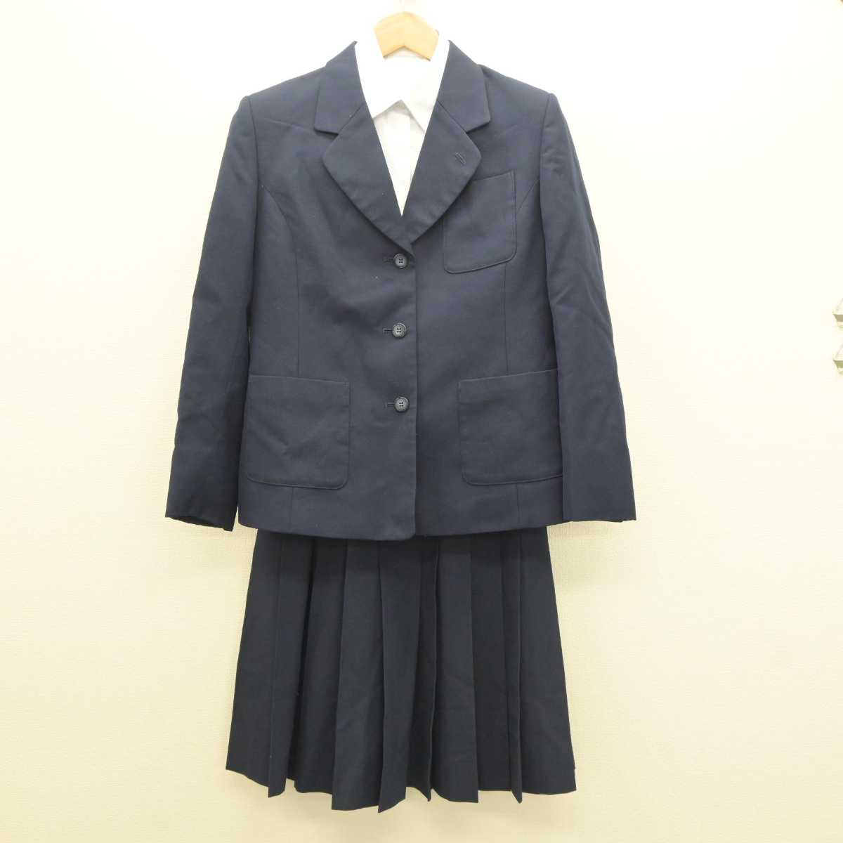 【中古】大阪府 豊中市立第九中学校 女子制服 3点 (ブレザー・シャツ・スカート) sf064136