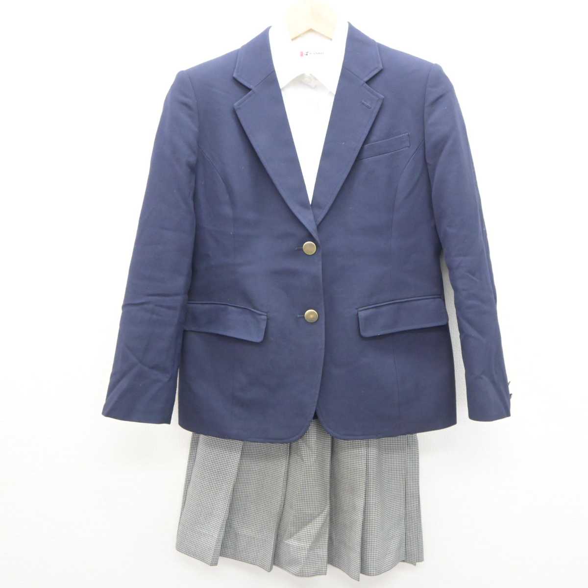 【中古】岡山県 岡山城東高等学校 女子制服 3点 (ブレザー・シャツ・スカート) sf064206