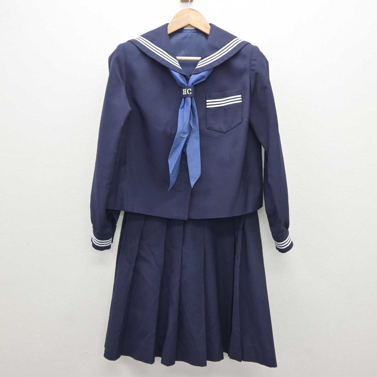 中古】青森県 八戸商業高等学校 女子制服 3点 (セーラー服・スカート) sf064228 | 中古制服通販パレイド