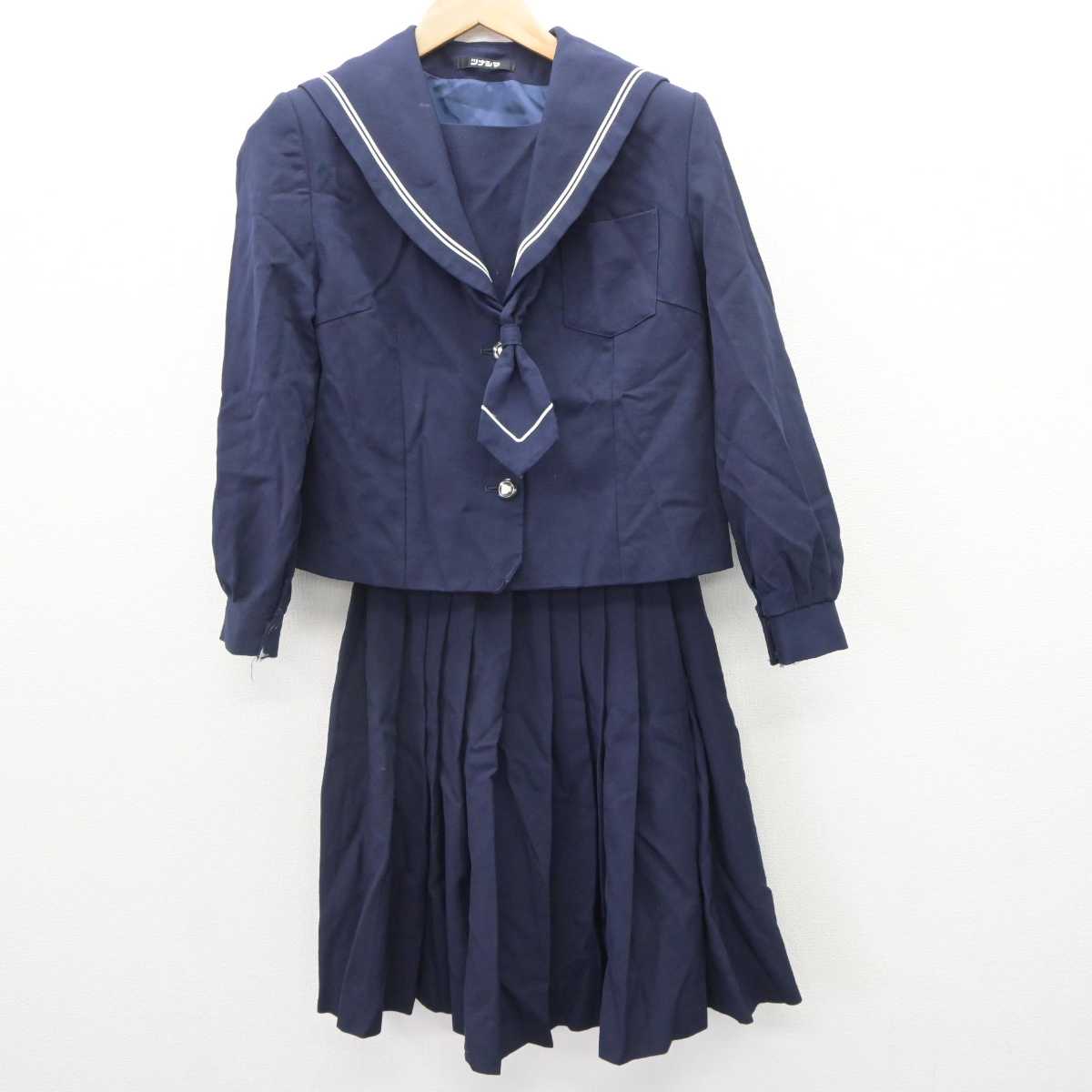 【中古】群馬県 豊岡中学校 女子制服 3点 (セーラー服・スカート) sf064513