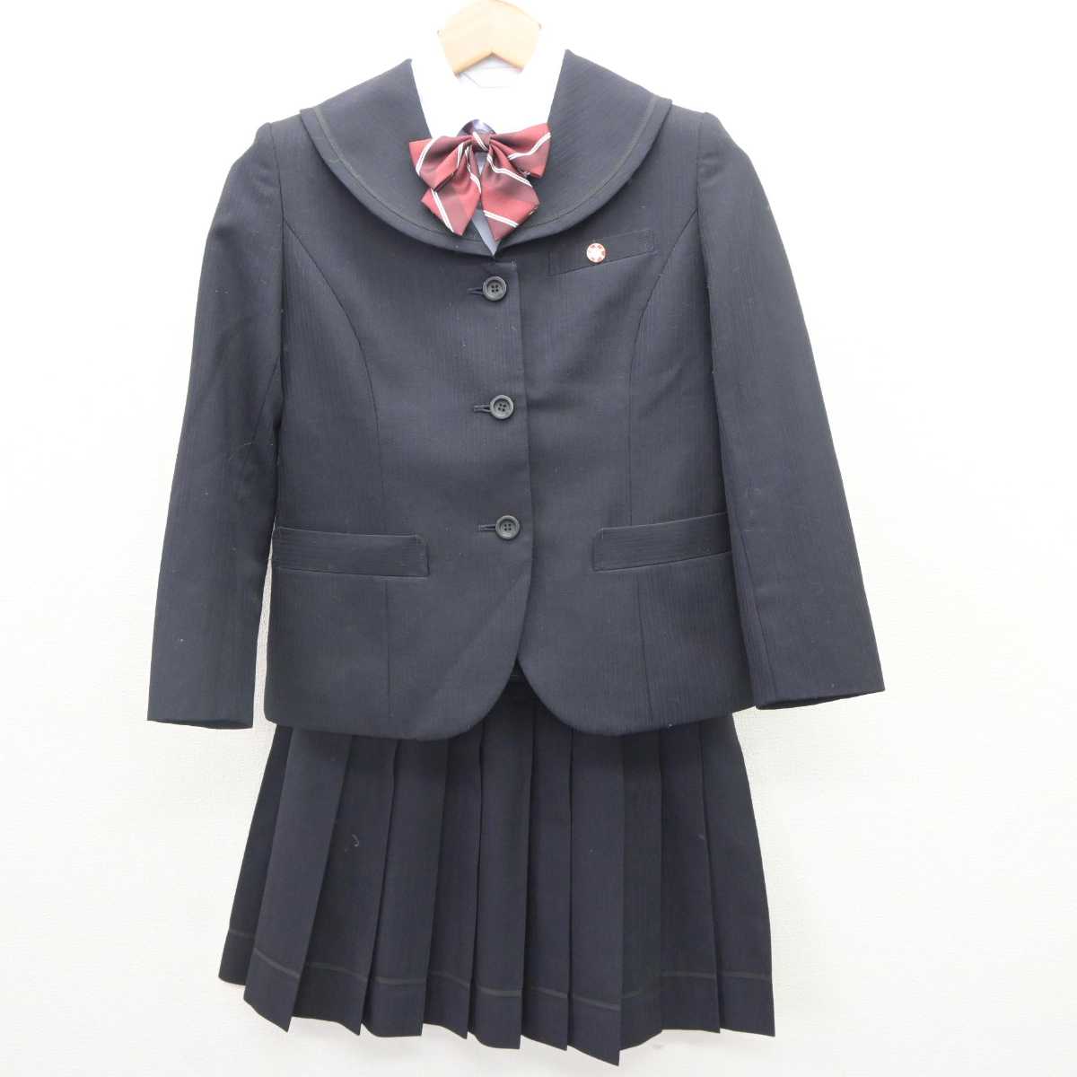 【中古】石川県 金沢学院大学附属高等学校 女子制服 5点 (ブレザー・シャツ・スカート) sf064521